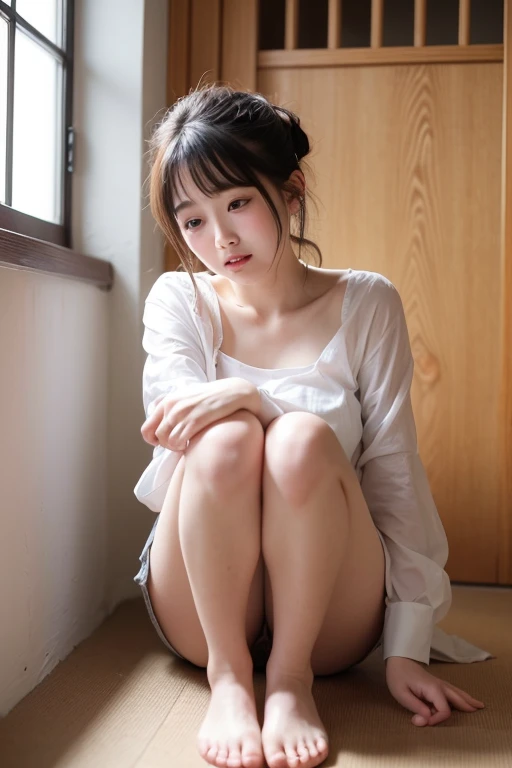 8K, Best image quality,Japanese Beautiful Girl,The cutest elementary school girl in the world、I go to the toilet completely ,Please show the viewers the  coming out of your slit while you sit on the toilet and spread your legs.,Detailed expression of every detail,Focus on the crack between the legs of an elementary school student,Slim body,Smooth Skin,slender,The smooth skin of a cute elementary school student,The world's cutest elementary school student ,Underwater camera angle showing the face, chest and crotch of a  cute elementary school student from directly below,Realistically detailed depiction of  urinating from the smooth young crotch of a  cute elementary school student,A cute girl squats in the toilet and urinates, with a light shining directly below her from the front, filling the screen with a detailed depiction of the  spurting out of her smooth, young slit.，Expressing the daughter's youthfulness in every detail

