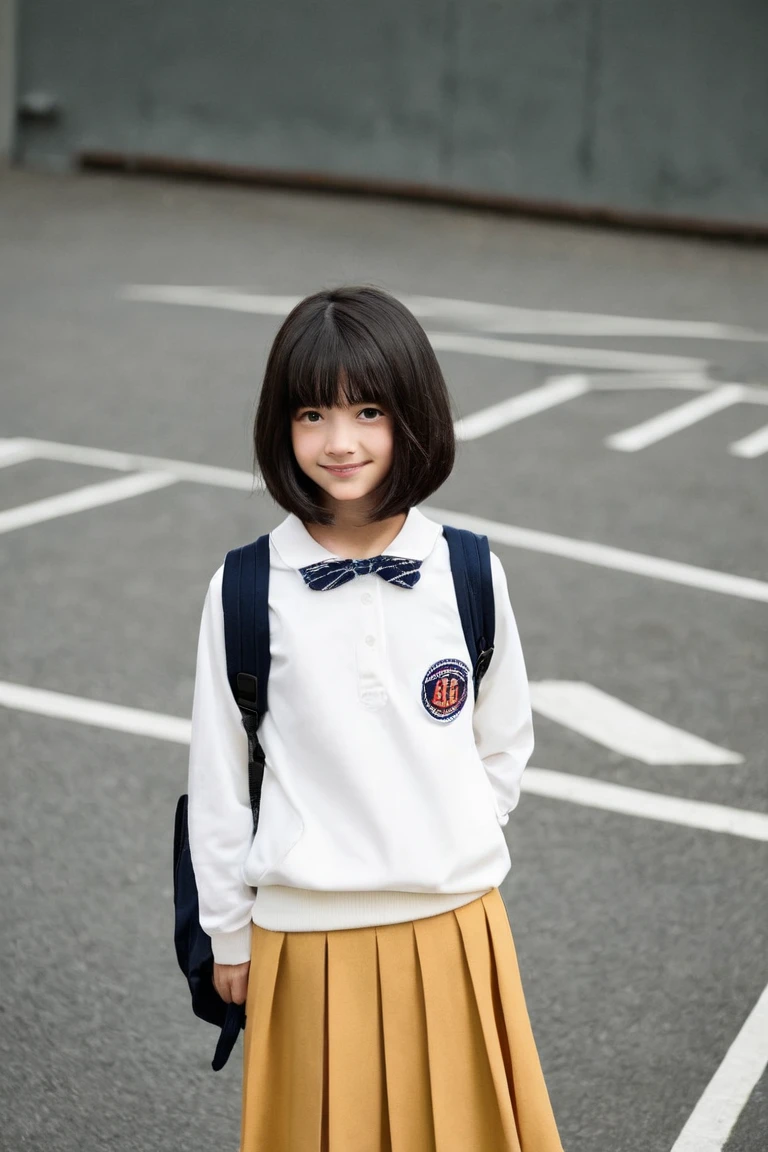Middle School Rui Hair Middle School Student、cute、girl、cute服、dark haired、bob hair - SeaArt AI