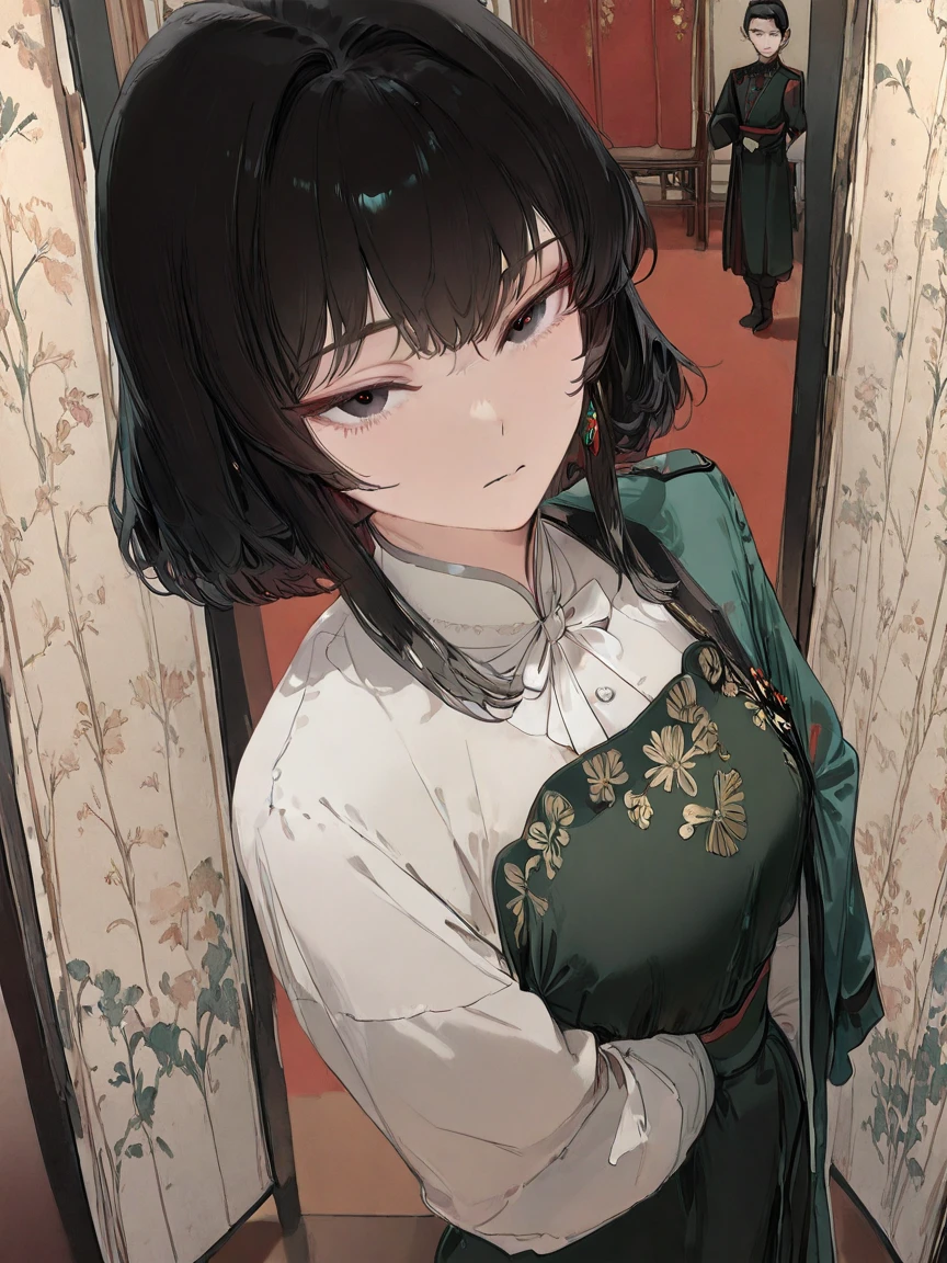 (with the text:"Dewa Pengangguran"no translated text:1.4),{in style of Hans Hartung},{in style of Heinrich Lefler},in style of Artur Bordalo
character concept design,(1girl:1.4), multi-tied hair