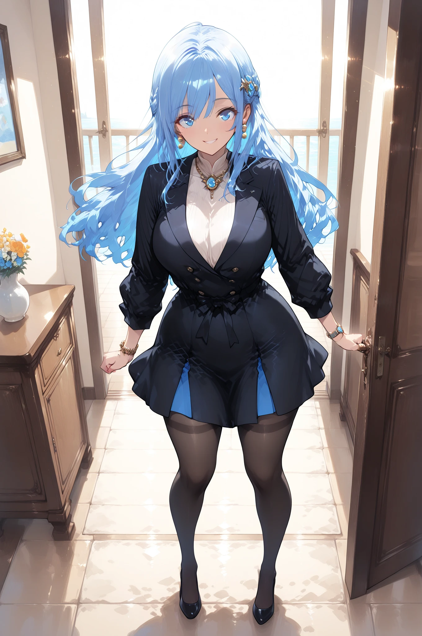 girl，Large Breasts，long hair，，Bow，