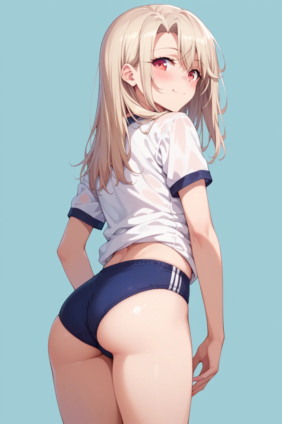 pieces fly、masterpiece、highest quality、Super detailed、High resolution、High resolution、8K portrait、Unity 8k壁紙のHigh resolutionCG、unity 8k wallpaper、cute type little:1.5、upon:1.5、Highly detailed CG unity 8k wallpaper、realistic、real person、cute type little、 portrait photography、shiny skin、High resolution、(16 years old:1.2)、(1 girl)、beautiful clear eyes、very detailed explanation、delicate face、nice lips、slender body、Same with  thin waist、thin legs、((athletics stadium:1.8))、 1 girl, cute type, perfect face, seriously, (blush:1.5),((There are a lot of people nearby:1.4))、Same with , ((White short sleeve gym clothes :1.3))、((lower body :1.2)),(((I have ))), Detailed description ,show ,,spread ,(( in vaginas:1.3))、((change:1.5))、((think back:1.5))