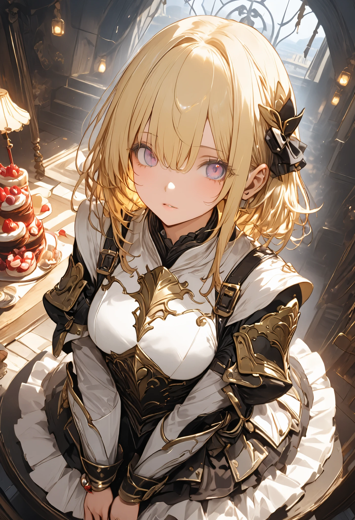 Knight of Cakes、The personification of a cake、Cookie Armor 、swordsman、Beautiful girl、Candy Castle、 Cookie Bricks、((from above:1.2)),The Knights in Armor、strong pose、Cream dances、(masterpiece,Highest Quality,ultra detail,超high definition,detailed background),(1girl),watch the viewers,solo,masterpiece，（masterpiece），fuill body ,best quality ，（Highest Quality）， cinematiclighting ，（Cinematic Lights）、beautiful detailed eyes ，eye detail connected to an electric wire，uitra-detailed，（Super Detailed），highresolution， （high definition），8k，8K resolution，official art，（official illustration style），