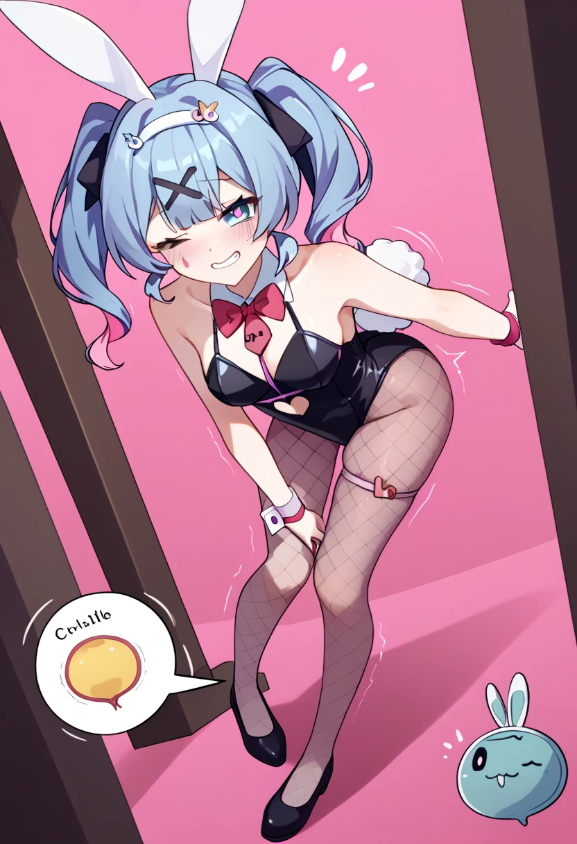 (((short stature,)))((nikkeadmi)),????,((solo girl)),((Perfect body,))((Super beautiful,))((High quality,)), ((sweaty,wet all over,Steam,blush,Shiny,?????????? dropping ??????)),love hotel room,(small ??????,half open eyes),collar,((Playboy Bunny girl costume,fishnets pantyhose, white pantyhose,bunny rabbit ear hairband,))((She turns around with her back to me, sticking out her ????,from back view,Directly behind,Turning your back to me, sticking out your ????,)),pov, Looking at Viewer,(Show off your ?????? by opening your ?????? in a crouching posture,)squatting and straddling,(from below,)