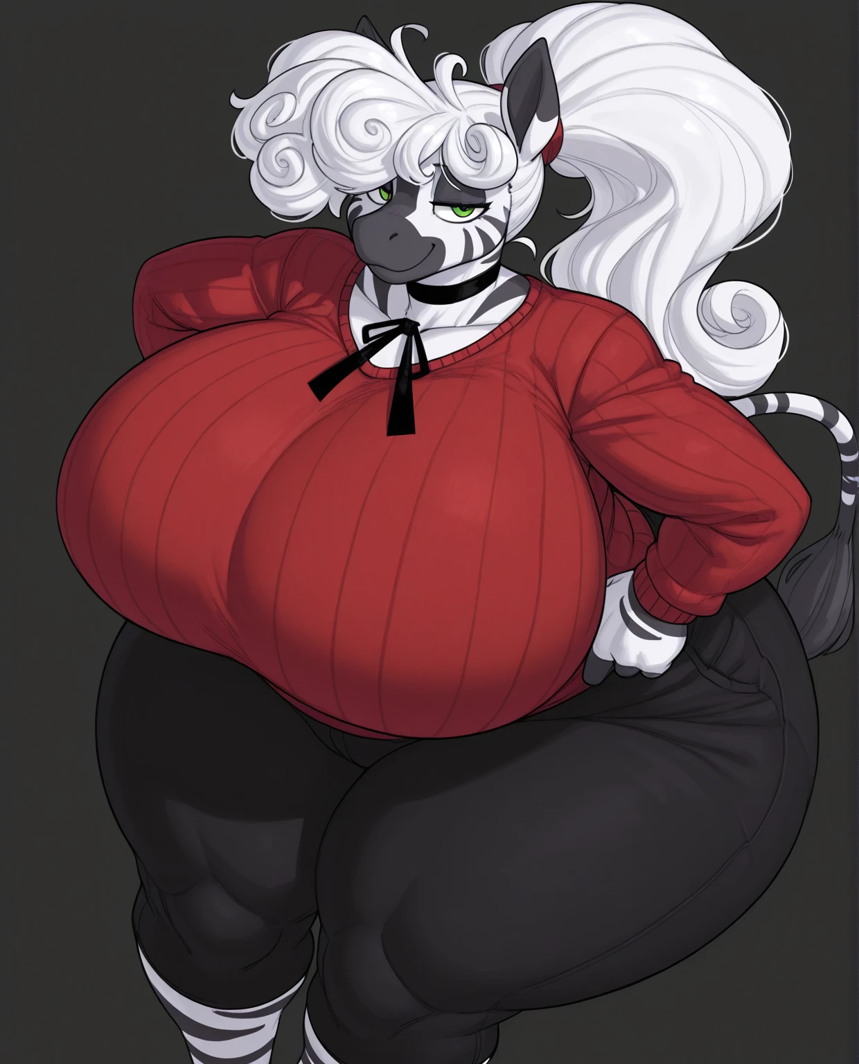  Alicorn princess female and Adagio Dazzle  , white mane, ,black body color  long flowing  mane pink  eyes anthro   , jeans,sweater
lesbians   ,perfect body shape hugging from behing looking at viewer ,smiling at camera red gem necklace  ,evil