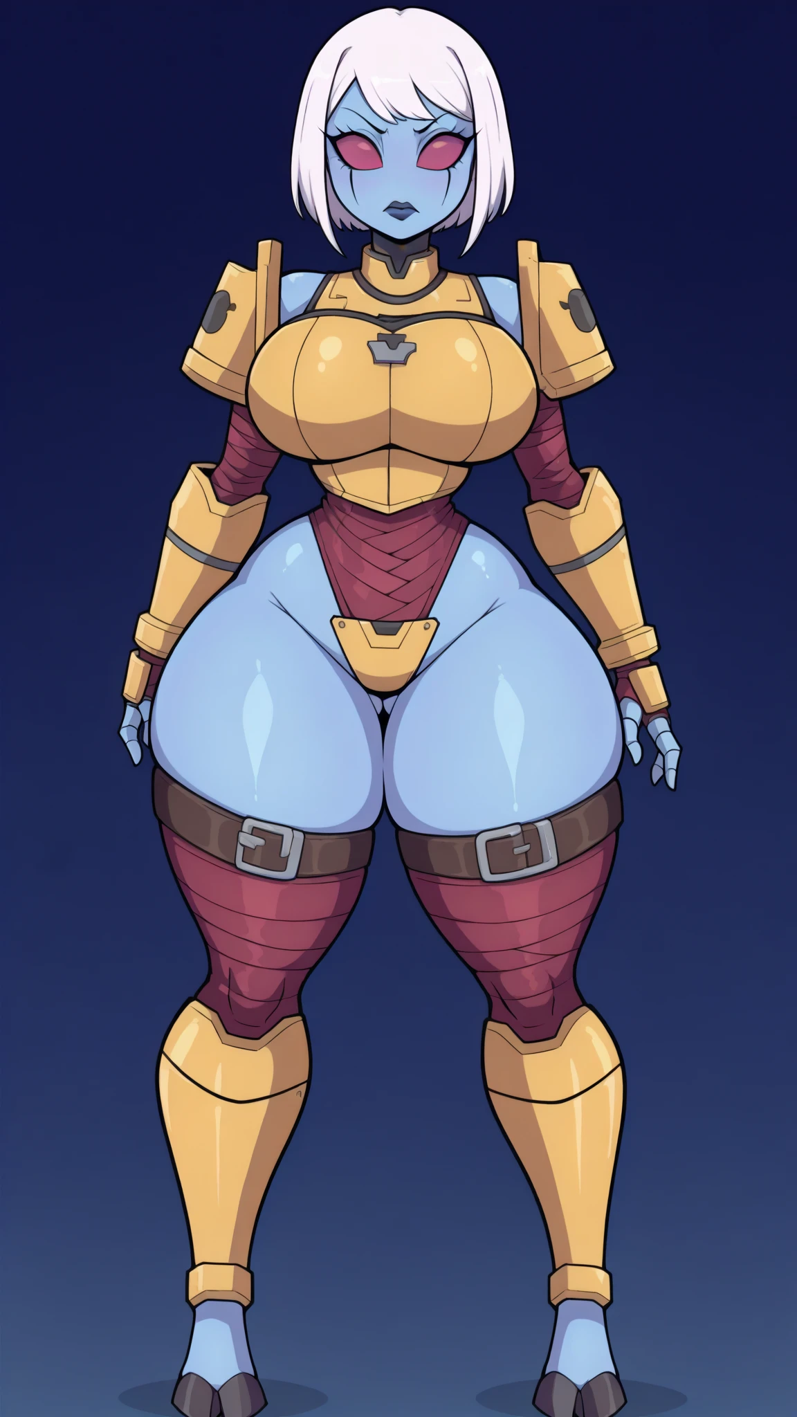 Brenda, medieval armor, curvy, , pants, pullover, full body, sentai, superhero