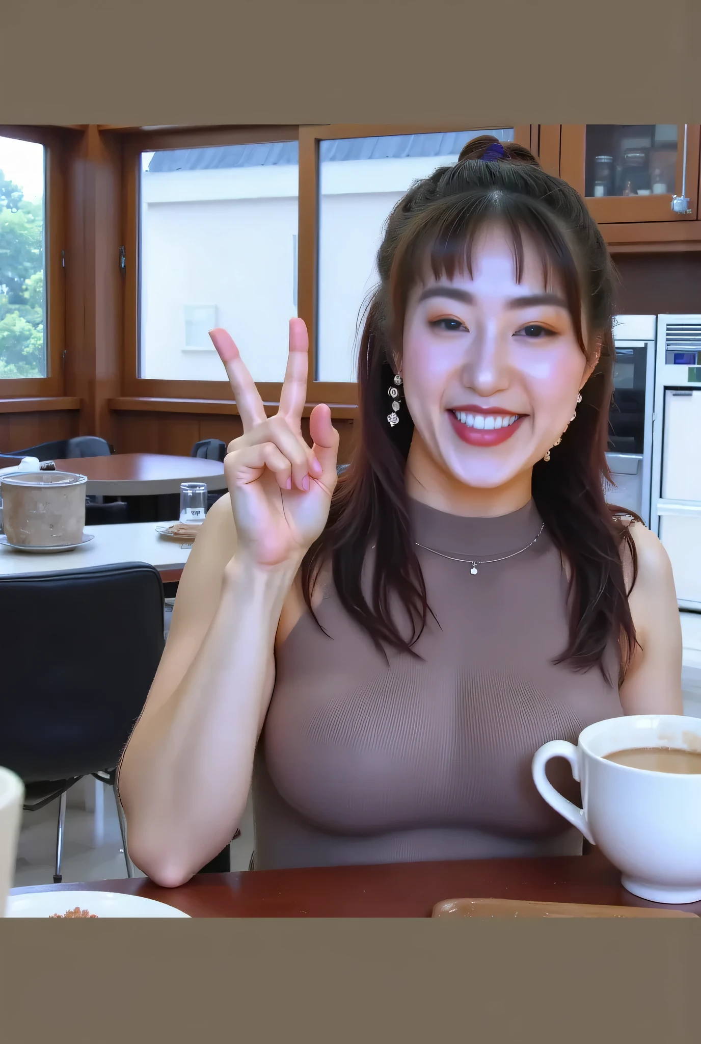 {{Top Quality:1.8}}}, {masterpiece:1.8}, {:1.8}},,{natural makeup:1.8},{{Extremely elaborate facial eyes:1.8}, {{ urine overflowing from beautiful white skin:1.8 }}}, {Professional Lighting)}},{High Precision Selection},{{{{Picture of a face above the chest}}}},{{high school girl:16age :smile :small breasts:Nipples}},{Zoom up the crotch from:V sign},{Red cheeks:1.6},,{{{{smile:large double eyelids:mascara: teardrop bag:long lashes:1.8}}},,{{Japanese man showing dominance by swinging up:0.8}},{{{{can be seen through ((can be seen through-タイトなシャツ))-Nipples:1.8}}}},{{bob cut::Princess Cut:ponytail:1.8}}