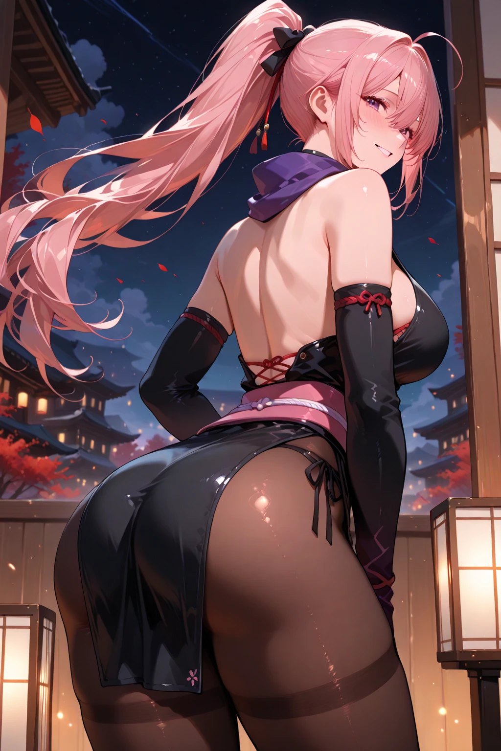 ((highly detailed)), nikke, rapi, perfect human hands, (great :1.1),masterpiece, best quality, ultra-detailed, glistening shiny, glowing light, ray tracing, HDR, deph of field, (perfect face, detailed face, detailed eyes,perfect hands,perfect fingeredium :1.2),8k,HD,ultra realistic face,ray tracing,perfect lighting,best quality, ultra-detailed, shiny eyes, ( nervous:1.1), ((1girl:1.2)),cowboy shot,thicc,streaked_hair,((brown gradient hair)),multicolored eyes, gradient eyes, red eyes, (glowing eyes:1.5), mascara, (fashion make up), (parted lips,blush, detailed face, colorful clothing, park, sky, trees, all fouriddle of japanese countryside,japanese bridge,over the bridge,night,river,cherry trees,dark blue sky),((super detailed background))),((super detailed background)), dynamic poses, ((8k wallpaper)), (mature female), black thighhighs, gigantic sagging , ((())),  ((())), ((())), ((( focus))), ((())), (((crouching))), ((())), ((())), ((())), ((( juice)))