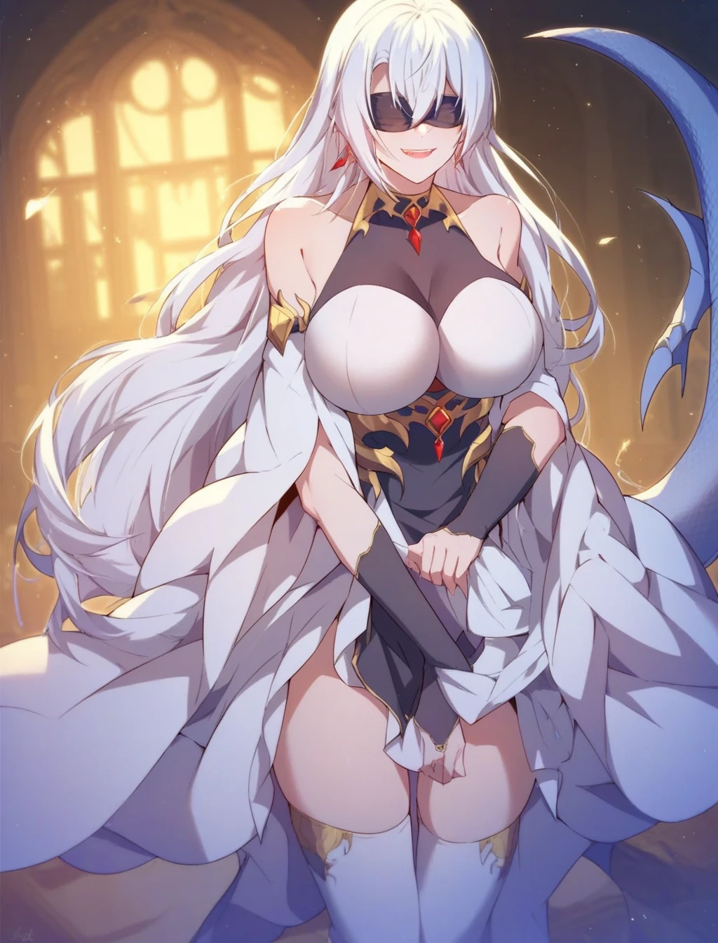 e7 MLuna,
(masterpiece),  best quality, highres, 4k, 8k, Detailed Illustration, intricate detail, cinematic lighting, amazing quality, 1girl, fit female, amazing shading, soft lighting, facing camera, perfect eyes,