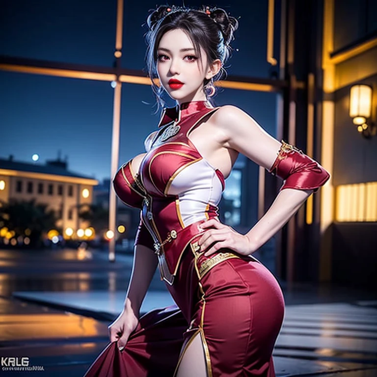 The Victoria's Secret Angel wears an ultra-light robe。The camera captures the Victoria's Secret angel standing above the water，Victoria's Secret Angel has super sexy K-cup teardrops, shaped giant tit chests，The corset restrained tit chest has a soft texture like jelly，The ultra-sexy body that makes Victoria's Secret angelic characteristics obvious is particularly irritating，The Victoria's Secret angel's huge colored eyes have dreamy pupils of fire，The small and delicate nose and seductive little red lips make the face beautiful，The joyful smile of the Victoria's Secret angels always gives people infinite reverie，Victoria's Secret angels have a slender swan neck with smooth shoulders and beautiful collarbones，The slender and white seductive arms of the Victoria's Secret angel gathered forward，Victoria's Secret Angel is ergonomic and physiologically graceful, with fishnet-like gloves and cool manicures，A beautiful dance gesture is being made，There is not a trace of fat on the Victoria's Secret angels，Stretch your body, let the sexy and elegant slender waist and toned hips have a youthful and energetic beauty，Skinny white feet stepped on Skyscraper Heels，The colorful hair of the Victoria's Secret Angel is topped by a halo crown，Tattoos with gorgeous colorful patterns on the sexy body，Victoria's Secret angels are adorned with small jewelry and accessories，Use Midjourney's advanced brush tools and experiment with different color palettes and strokes, as well as texture tools, to show and improve clarity，Give the Victoria's Secret Angel the ultimate detail to reflect the super sexy character of the Victoria's Secret Angel with a very realistic texture。Victoria's Secret Angel Clockbackground is surrounded by beautiful and spectacular scenery, starry rivers, aurora meteors and storms rising in the moon, distant mountains and snow tops under the clear sky, blue ice linked to the Hanhai Sea, and neon boats far away from the hustle and bustle, with colorful falling cherry blos