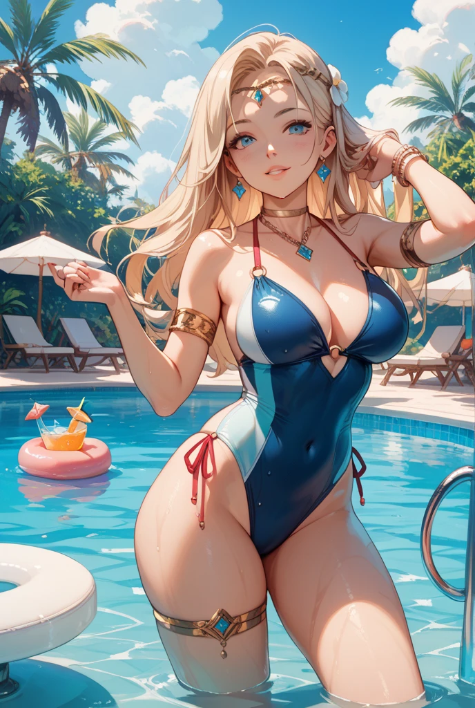 score_9, score_8_up, score_7_up,  source_anime,  BREAK,  ,  <lora:RubyMVC2:0.9>,   RubyMVC2, RubyMVC2, long hair, blonde hair, pirate hat, eyepatch, blue sports bra, cleavage, large breasts, midriff, blue yoga pants, looking at viewer, gym, gym, parted lips,