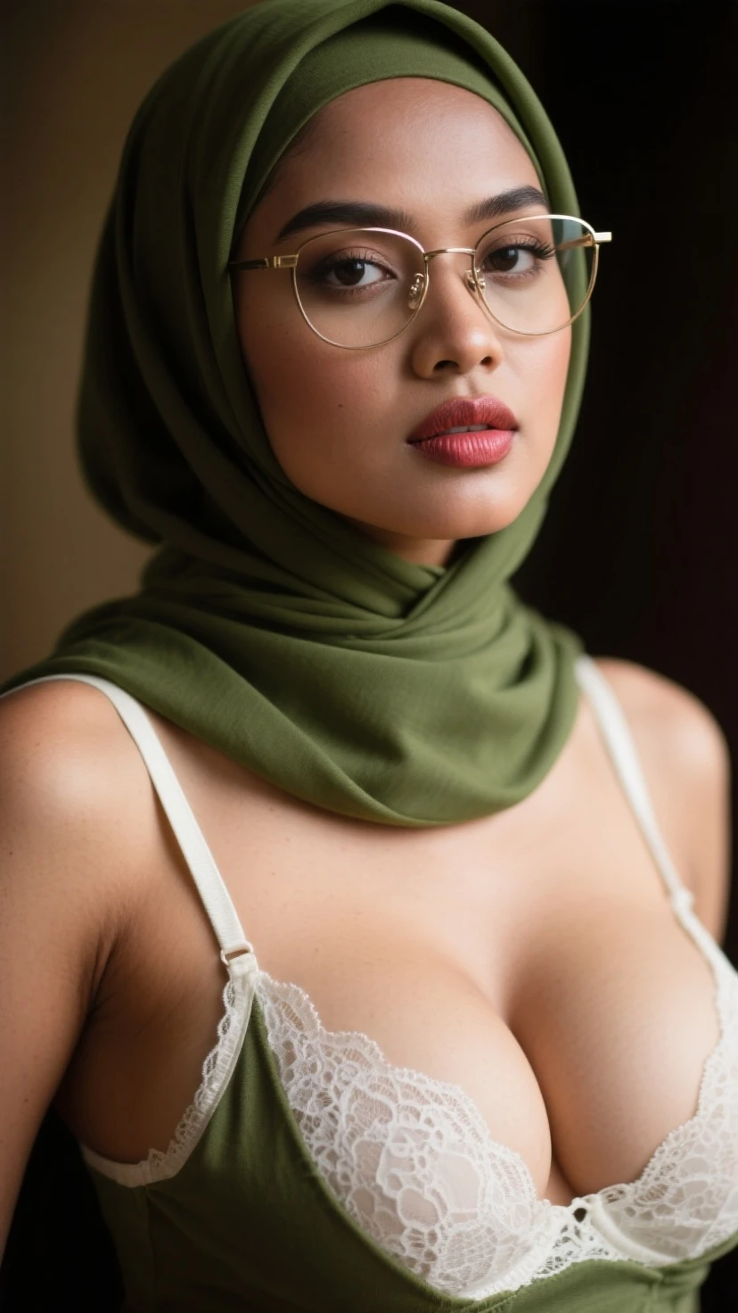 (Spectacles), ("Brown Hijab Floral pattern "), "Long Tongue", (Anger), (Anger), (Anger), (Anger), " & ", "Oki Setiana Dewi", "Spectacles", ("Brown Hijab Floral pattern "), Chubby Wearing Lace  & Short Hairy , " expression in anger", "Brown", "Red Lips", "Bokeh" My ass is huge Being in the forest, "Very angry  reaction", (Heavy Huge Breasts Tits)