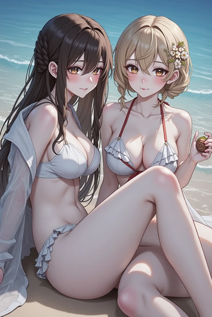 (????),(Female ????????????),(crowd, Photo of beautiful Japanese idols in ?????? beach),(blush:1.3)