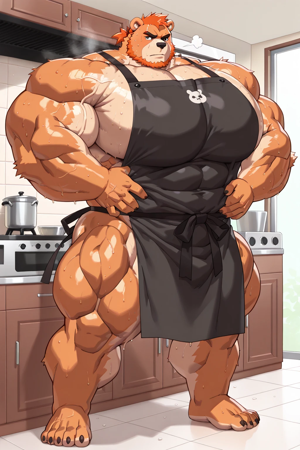 huge mom woman with muscles hard abs  max life is strange in  her room big meal and  iice cold milk 