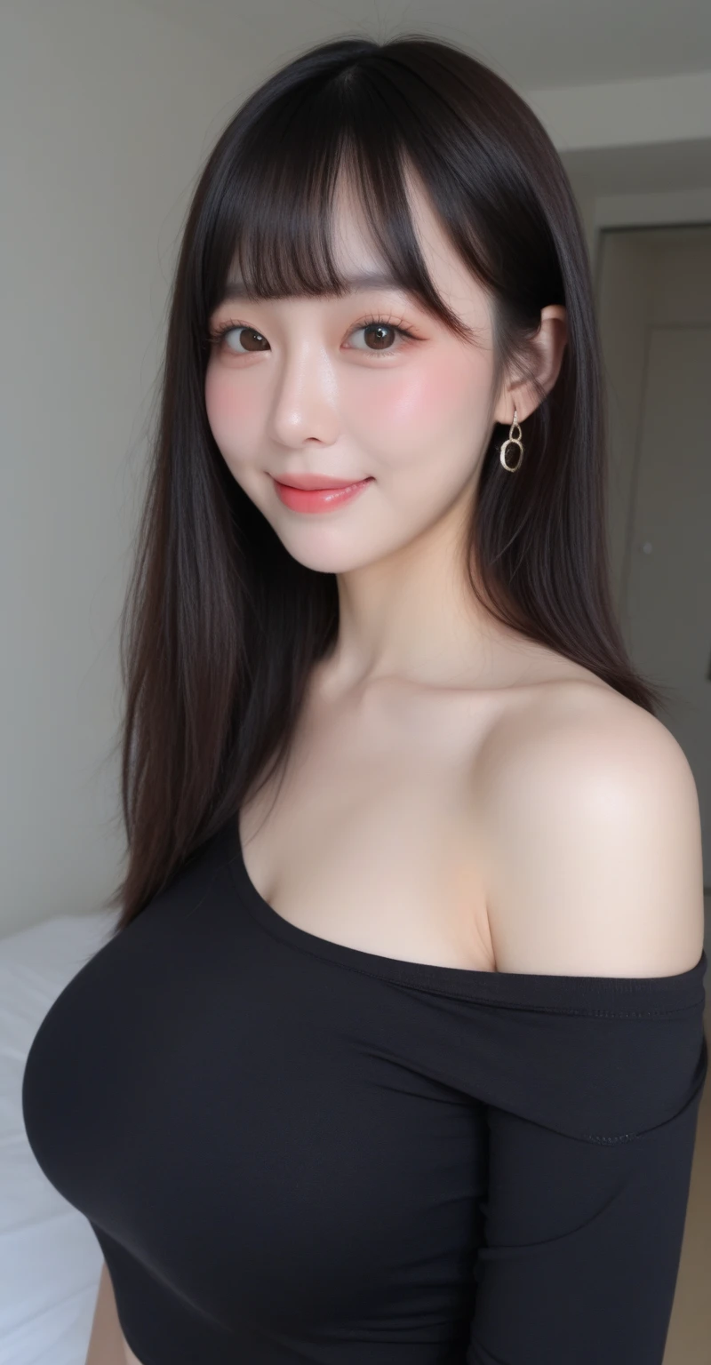 a beautiful young girl with gorgeous purple hair and purple eyes, delicate smile, solo portrait, best quality, high quality, masterpiece, ultra-detailed, photorealistic, cinematic lighting, dramatic lighting, vibrant colors, fantasy, elegant, serene