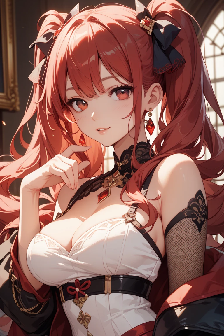 big hd lingerie 1 girl 1 boy POV ??? on ????? (big ?????) ((earrings)) ???????????? ??? on her face ??? strand ??? on face ??? on ????? ?????? , ??? on ???????, red hair, purple eyes