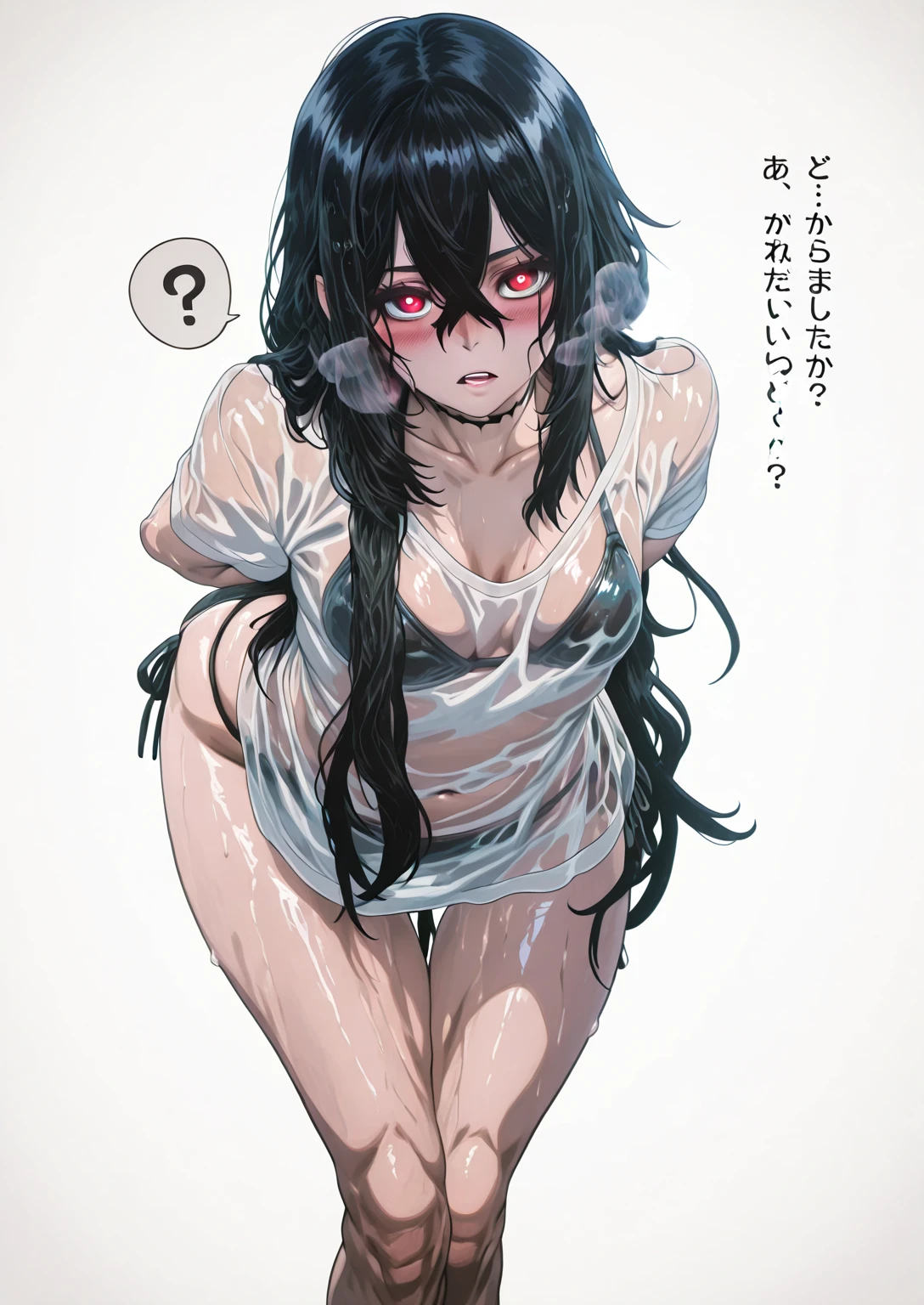 ????? woman、????????、 (nose blush, Naughty, half opened eye, Drooling), [Full body shot]、????、Plenty of ??????????、pale pubic hair、Wearing a black dog collar with a chain attached,Full body shot,body piercings,Large ?????????、Lying in bed、Hands tied above the head、Head-to-toe shots、Hand flail、fetters、Squirting、spout、There are a lot of them all over the body,The udder is squeezed out with a rope、slightly turned to the side、The lower back is cramping up and down、????? is bobbing up and down、Crying in pain、Both legs are raised above the head in a V-shape、Swing your ???? up and down violently、??????、Lower your ???? deeply、all the way to the base、The waist is on the floor、hanekawa tsubasa、her black hair is tied into two braids.、eye glass、Colossal ????、Colossal ????、    Her body is tied with ropes、????? pressure.、Lying on your back in bed、