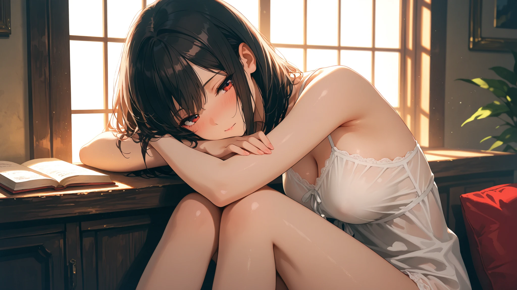 ((Masterpiece)), (Anime:1.3), ((best quality)), (Professional Photography:1.3), (High Definition), (RAW photo: 1.2), (12 years old), (After ???:1.3), Cute teenage young Girl, (Glossy skin), 8K, (???????????:1.3), cinematic lighting, profile, (Only candlelight), (Very unruly hair), Sit on a dirty and cheepy bed, (nighttime scene), (exposed small ??????), Hide your ?????????? with a ragged blanket, dirty blanket, Stooped posture, (Slender small ???????), Beautiful back, Sweaty, pretty blushing, ((Astonished face)), open mouth, Textured skin, Cat ears, Pale brown hair, Slums at night,