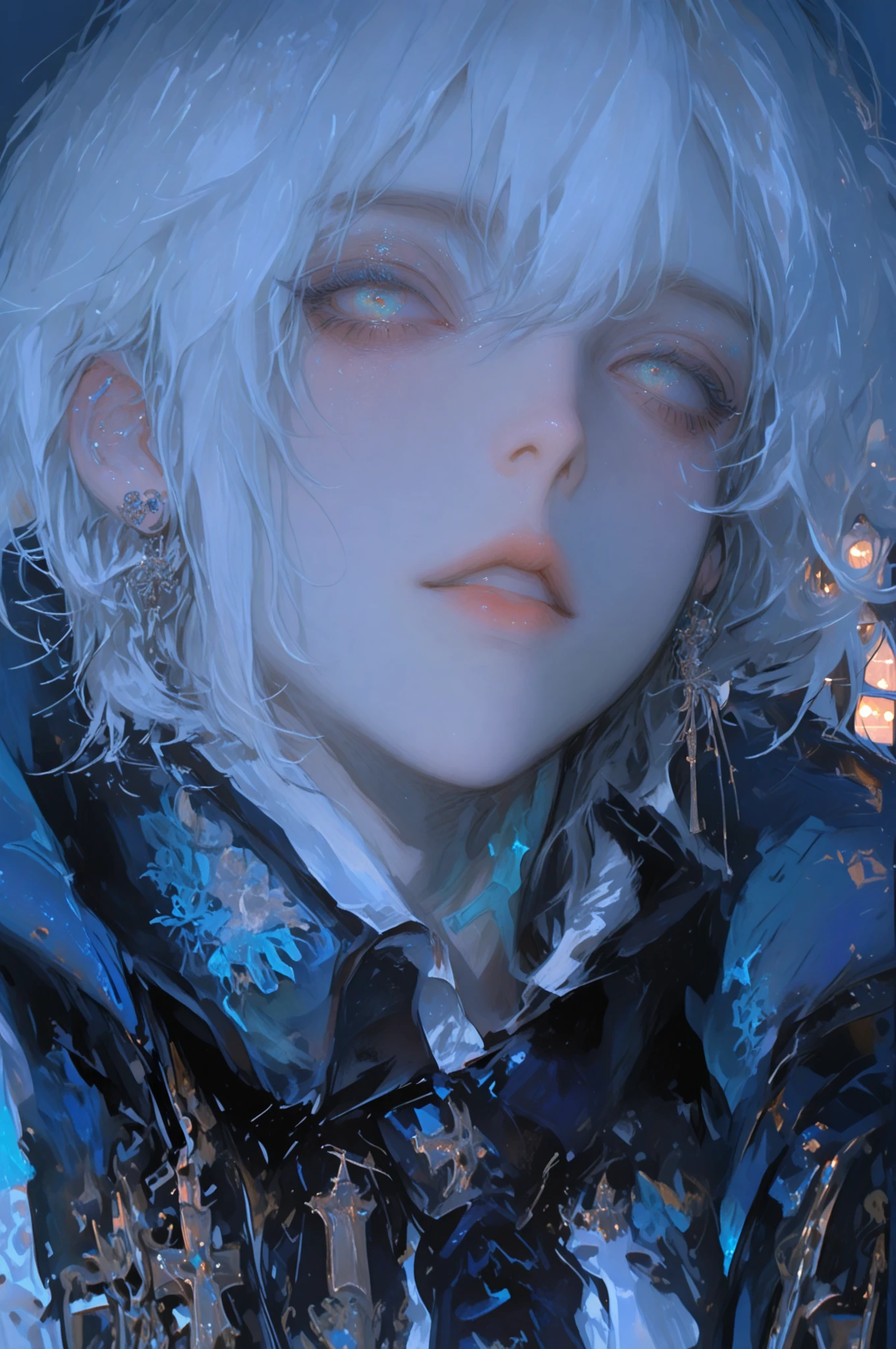 ((masterpiece, highest quality, Super detailed, High resolution)), alone, beautiful girl, shining eyes, perfect eyes, 15 years old, black white gold theme,