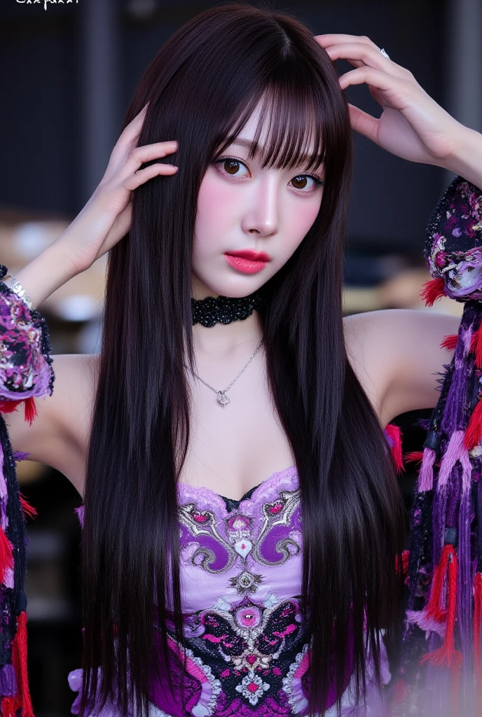  (high quality), (SFW), (vertical split screen:1.6), (Various scans:1.5),  (A mature  who enjoys a smartphone chat app with numerous Korean adult men.. : 1.6), (The girl has colorful dyed hair and pretty face makeup. : 1.4), (She wears a feminine dress and stockings., Sitting on bed wearing strappy high heels and chatting online with several men...), Her smartphone display shows a number of adult Korean men chatting with her., Chat language is English., The man is waiting for her answer, Each pop-up window is displayed.., chat history, Online Profiles and Photos, And the man asks her to chat on the smartphone screen.. He and she take turns messaging on a chat app.., her time is night,