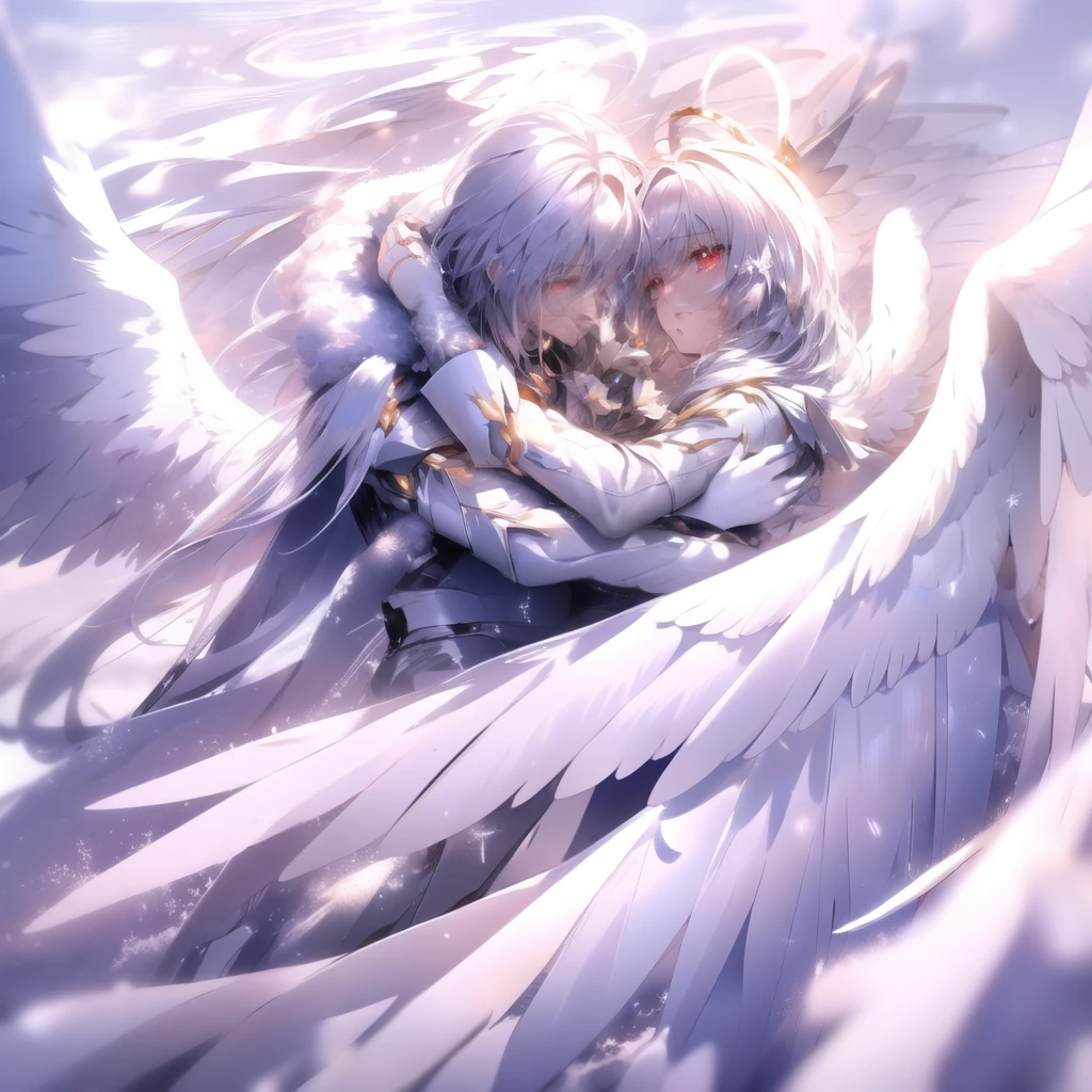  Anime couple hugging and kissing , long red scarf , Hombre en traje formal que lleva una white lab coat and platinum sobre el hombre,Red Eyes, cabello largo color platino anime angel con alas y un halo por encima de la cabeza, anime wallpapers , bíblico preciso angel , angelic, , glowing angelic being , an angel, angelical, hd anime wallpapers , night, angel,    ascension   ,    big shiny white wings    , , angelic and Disturbing , The lilies, ethereal anime, angelic angel alas de angel, white-haired deity, Glowing angelic Being , angelic halo, sacred halo, Un angel,    snowy anime background      ,   Pixiv winner    , the angel of death with a Red Eyes,Brilliant snowy background , shiny angel wings white and platinum , ANGEL HALO white and shiny platinum , long shiny white and platinum hairpareja de anime besándose  ,    1 man and 1 woman   ,Red Eyes,Brilliant snowy background , shiny angel wings white and platinum , ANGEL HALO white and shiny platinum  , long shiny white and platinum hair , Masterpiece,  Angry face, Red Eyes, Calcium light, swirling wind, snowy background ,  white lab coat and platinum, formal platinum suit, white complex background,  long and highly detailed white and platinum hair with navy blue tips  , alas y HALO de angel brillante color blanco y platino,angel,angel,angel,anime angel with wings and a halo above his head, anime wallpapers, biblical accurate angel, angelic, ((zerator)), an angel, angelical, glowing angelic being, hd anime wallpapers, night, angel,    ascension   , The lilies,     big shiny white wings    , zero-chan, angelic and unsettling, angelic halo, biblically acurate angel