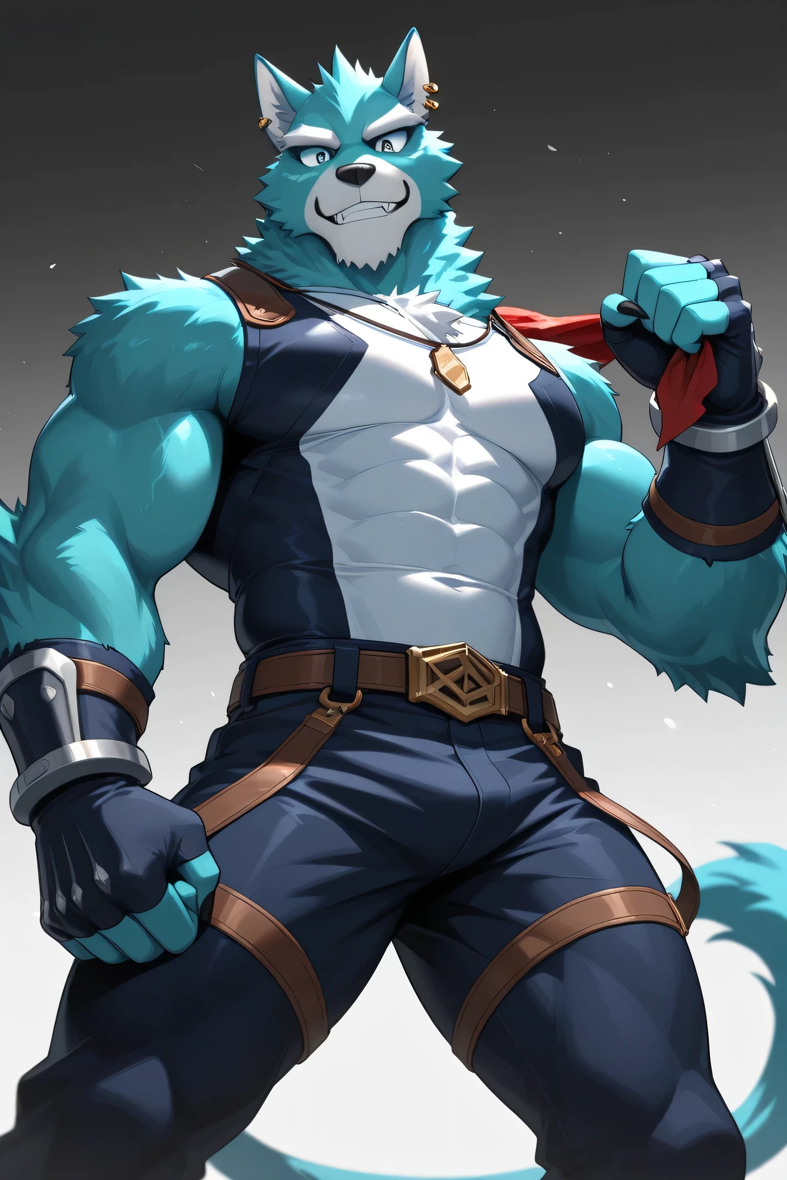 Thin macho　western black dragon　　abs　　　　　Hollow abs　　body suit　　thick arms　　　chest rig　　　、sweaty　　　skin glow　　profile　　Wearily　short of breath　　  　Chemo 　　Chunky breasts　
have a 　blue eyes　Tired look　Glowing abs　Deep abdominals jacket　profile　One person　Jacket