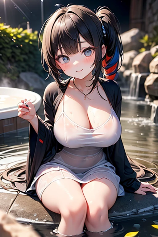 ????:1.2,Highest quality、Ultra-high resolution、Detailed Background、masterpiece、Anatomically correct、Detailed face、Beautiful face in every detail、cute20代の美少女、Black Hair、Braided Bob、????????????:1.2、Realistic、Perfect body line、Calm atmosphere、Express yourself with confidence、charm、Wide waist、obesity:1.2、Completely ?????、
(Enjoying the hot springs with a slightly embarrassed look on her face:1.5)、(Cowboy Shot:1.3)、Completely ?????で温泉に浸かる、
Hida'Onsen areas are places where you can enjoy beautiful nature and hot springs..、
We also recommend relaxing at hot springs in Gifu Prefecture, such as Gero Onsen and Kusatsu Onsen..、cute、Thin pubic hair、(grabbing own ???????:1.5)、Wet body:1.2、((Wide-?????????:1.8))、Ring on left ring finger、spread ?????:1.2、Uterus