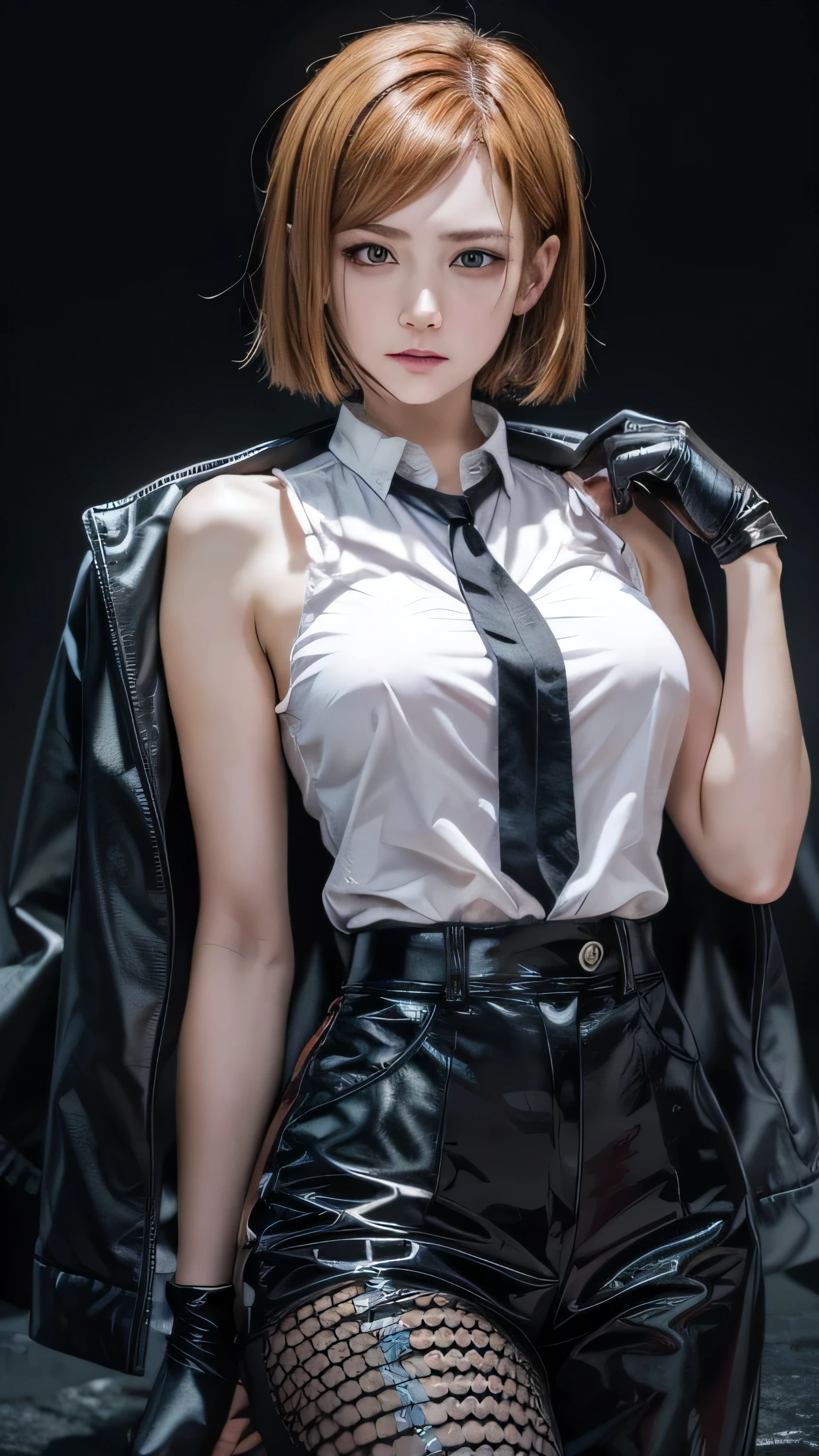 、4K、 masterpiece 、extremely detailed eye、ultra detailed、 a girl in、Alone、nobara、Jujutsu Kaisen、short hair