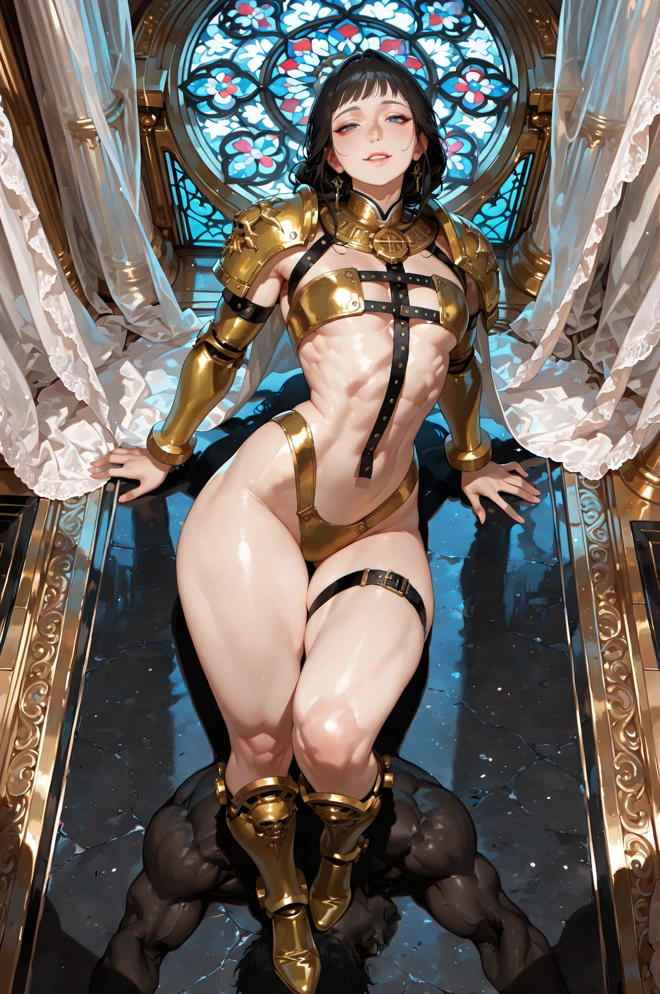 masterpiece, Highest quality, (1 girl)、8k、（Bee Cosplay）、wack、High leg leotard、Nipple swelling、Crotch line、A pose that attacks the viewer、Smirk、Drooling、
