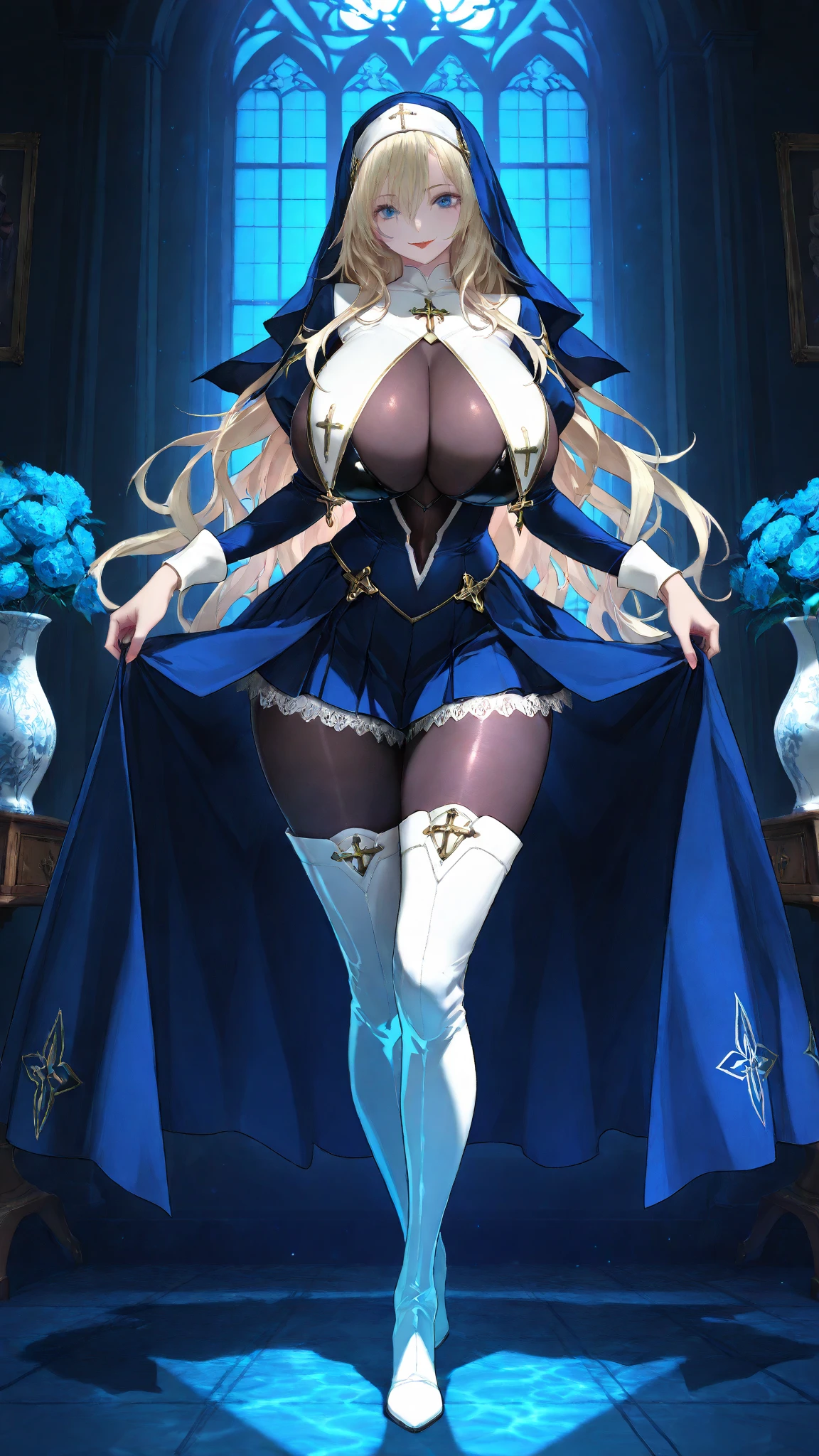 (gigantic cleavage ???????:1.2)，European knights，Black crystal armor，Black crystal boots，Black crystal gloves，Full body like，Stand under the night of the aurora，Walk in the wilderness，white backgrounid，simplebackground
