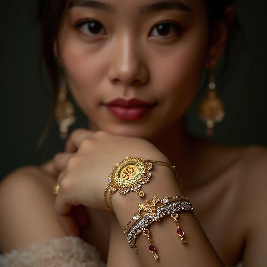 A girl with small breasts,  shoulders, golden hair, colored feathers, metal ornaments, colored flowers, particles, light rays, (masterpiece, top quality, best quality, official art, beautiful and aesthetic:1.2), (1girl:1.3), extremely detailed,(fractal art:1.1),(colorful:1.1)(flowers:1.3),highest detailed,(zentangle:1.2), (dynamic pose), (abstract background:1.3), (shiny skin), (many colors :1.4), ,(earrings:1.4), (feathers:1.4)