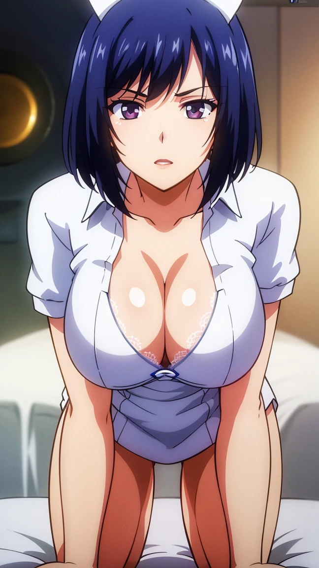 {yukinoshita_haruno_yahariorenoseishunlovecomewamachigatteiru:1.15},black hair, pink_eyes, , 1 girl,,alone, hair between eyes,( clothes, show off breast:1.5),,  shoulders,white lace , cleavage,thighhighs,short hair, ((1.7)) , beautiful light, window, tree　　　　　　　　　　　　　　　　　　　　　　　　　　　　　　　　　　　　　　　　　　　　　　　　　　　　　　　　　　beautiful long legs, Beautiful body, beautiful character design, perfect eyes, Perfect face, expressive eyes, looking at the viewer,(lie on back:1.2) ,(lie on road),in the center of the image, official art,High Definition CG Unity, Perfect lit, bright_front_face_lit, ,(Highest_quality:1.0),4k,Super detailed, photograph, 8K, nffsw, High resolution, absurd:1.2, kodak portrait 400, film grain, Lens flare, (lively_color:1.2) (beautiful,medium breasts:1.4), (beautiful_face:1.3),(narrow_waist),blush, ((detail )),, cry