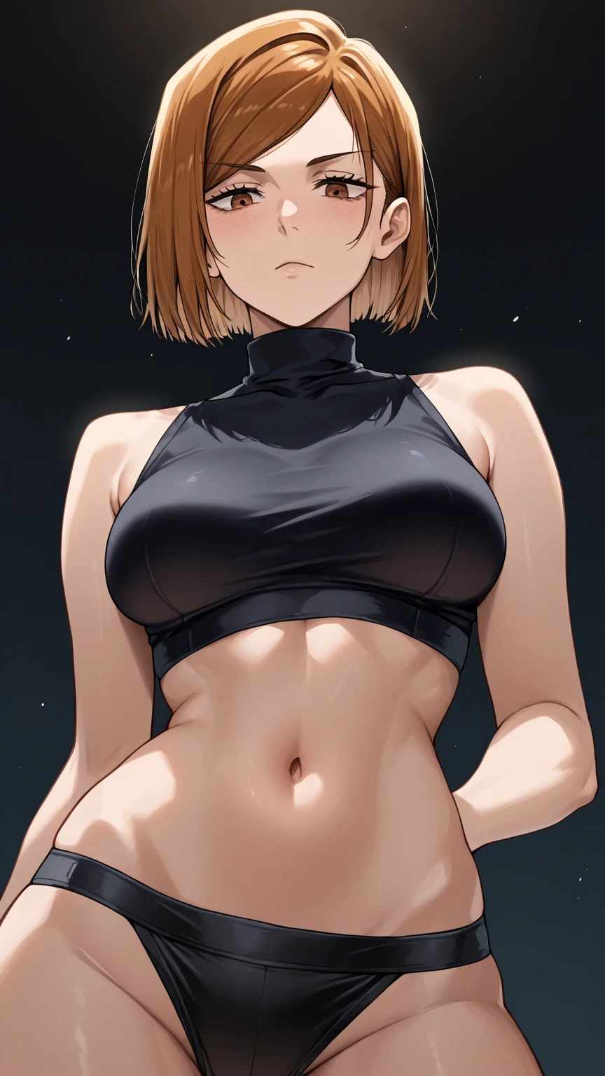( 1boy), 1girl, bare shoulders, blush, breasts, collarbone,  girl on top,  hetero, large breasts, pov, orange hair, swept bangs, freckles, solo focus,(straddling), sweat, thighs, outstretched arms, medium hair,  (closed eyes), cleavage, volumetric lighting, motion lines,spoken hearts,(one eye closed),smirk,high waist black yoga pants, (bandeau ), bare shoulders,<lora:POV_KISS:0.7>
