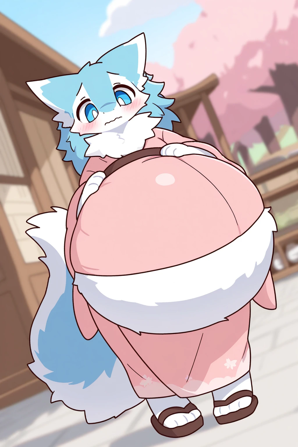 masterpiece, best quality, ultra HD, 4k, detailed ???????, ((bimbo)), extremely voluptuous, ((thicc)), curvy, (shiny skin), white fur, (very ????????????????:1.6), (fully rounded shaped fox face), black nose, ((kitsune)), very plumpness, very tall, fox ears, multiple tails, ((solo)) , (stunningly beautiful), extremely busty, smile, ((only wearing ???? fundoshi)), ((only red fundoshi)), ((????????????????)), full body picture, ???? plantigrade legs , humanoid feet, (very huge pink ???????), ((fully ???????)), ((Very Massive ???????)), (Very Plump and fat belly). ((fox snout)), ((furry)), show legs and ???? feet, very plump, (???? ???????), ((????)) , Female, ((always fully ???????)), blushing, big feet, ((Rokushaku fundoshi only)), blue nails, ((Brazilian ???? lift)), huge ???, plump thighs,