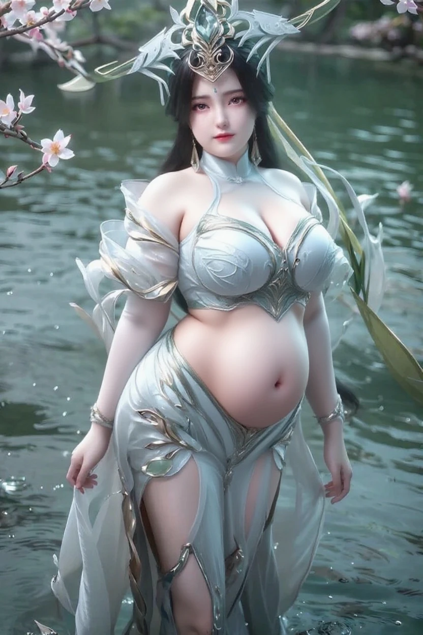 Outdoors, lotus flower pond, , , biggest , biggest belly, pregnant woman, Rinzuki, , mega , curvy and super thick, 6 pack abs, strapped to a  chair,  machine, chains, hostaged, , electric chair, sad and crying, scared,  on yourself, kidnapped, see-through silk, , diamond jewelry, Harajuku girl makeup,   hollows, excitement, SFW, One girl, solo, perfect body, perfect face, perfect hands, perfect fingers, perfect lips, perfect eyes, perfect background, perfect atmosphere, professional quality, 8k, perfect photo, highest resolution, 8k, ray tracing, perfect volumetric lighting, high quality octane rendering, high quality vector, ultra detail, saw movie scene, lotus pond, clear skin, minimalist background, perfect skin, perfect skin, no aberration beauty, ,  , cleavage,  feet, see-through, standing, humph, wet, clear, realistic, best detail, chinese mythology, dragon pattern, phoenix, sacred, holy, golden mountains, countless palaces in the distance, clouds, golden light, golden lotus, (heaven and earth bath), top quality, masterpiece, Highly detailed details, high resolution, 8k, complex details, realistic, photorealistic, dramatic lighting, cute smile, 30 years old
1 girl, dunhuang_clothes, dunhuang_dress, largest big belly, belly on the verge of bursting,  with the largest drooping, pregnant woman, Rinzuki, childbirth, delivery table, 10 months pregnant (restrained and forcibly opening legs), very , partially hidden by clothing, pink veil, (see-through: 1.3), through a thin veil, you can catch a glimpse of the , Creates an attractive and suggestive effect, gives a glimpse of the contours of her skin and ,
cowboy shots, dancing, sitting on lotus flowers, on a pond,