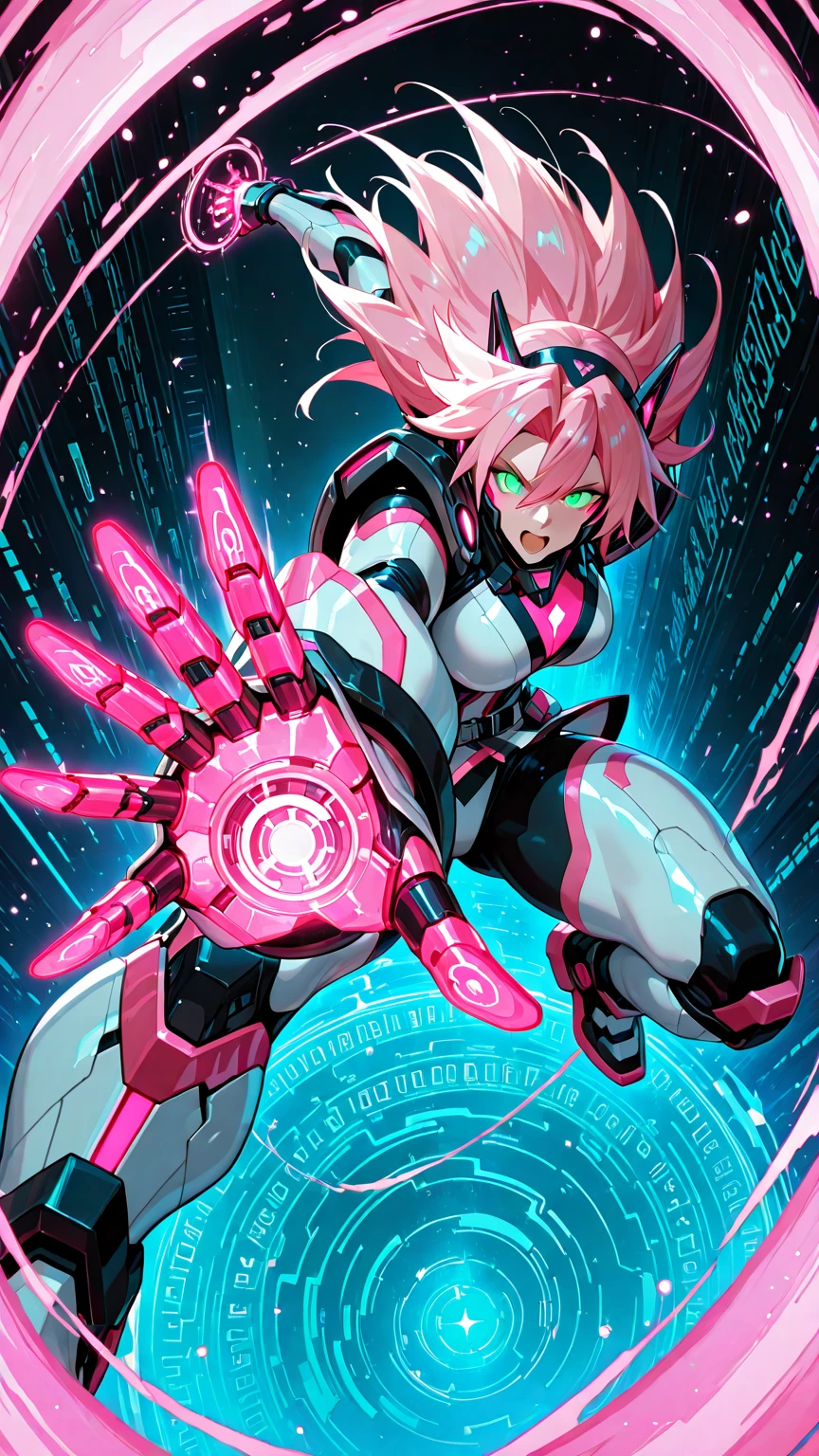 (masterpiece,ultora-detail,ultora-reality,high quality,High Quality - 3D,photograph,Highly Detailed CG Unity 8K Wallpaper,Cinematic Lighting,super front light),(((Shooting far from her,15歳のbeautiful girl,Beautiful round eyes and detailed face,beautiful girl,Brilliant white skin,最高級のbeautiful girl,beautiful girlがこっちを見ている,A beautiful face without wrinkles,Crazy Smile,とても小さい口のbeautiful girl,薄いピンク色の唇のbeautiful girl,とても小さい鼻のbeautiful girl,Narrow waist,Cleavage,super shiny hair,Full Body Suit,Extremely complex pattern,Colorful color pattern,Fractal Pattern,Gradient color pattern,Zentangle Pattern,All the patterns shine brightly.,neon,futuristic,Neonpunkai,Future City,Cyber City)))