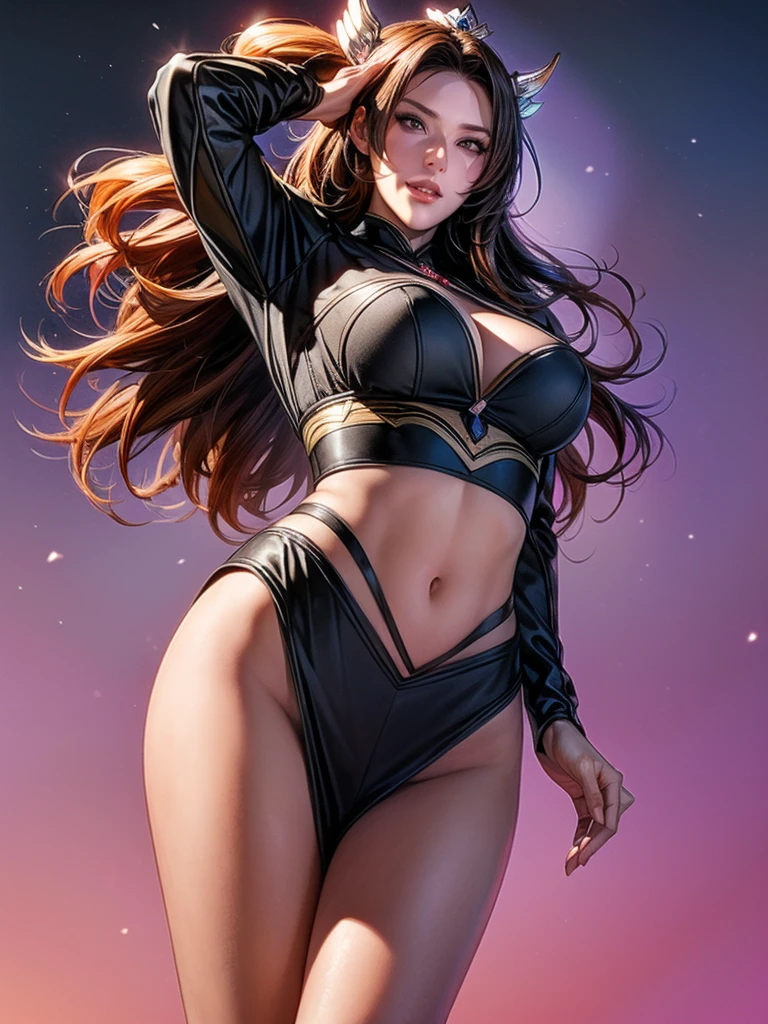 (extremamente delicado e bonito: 1.2), 1girl, franja, olhos azuis, blur, blur background, arco, brown hair, Cale a boca, side view, cabelo entre os olhos, hair arco, lanterna, light particles, mangas compridas, look at audience, medium hair, Noite, red arco, sozinho, Estrelas(simbol), parte superior do corpo, sorrir, red lips