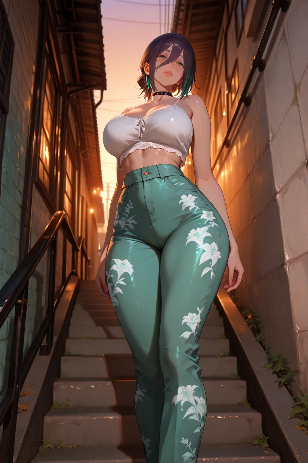 1female，3 years old，bit girl，Small ，huge-breasted， exposure， 独奏，（Background with：bamboo forrest，lotuses，lotus flower，exteriors，Lotus pond） She has short black hair，Qi bangs，Doll head，standing on your feet，Sweat profusely，drenched all over the body，seen from the front， hair straight， mostly cloudy sky，（（（tmasterpiece），（Very detailed CG unity 8K wallpaper），best qualtiy，cinmatic lighting，detailed back ground，beatiful detailed eyes，Bright pupils，Black eyes，（Very fine and beautiful），（Beautiful and detailed eye description），ultra - detailed，tmasterpiece，）），facing at camera，A high resolution，ultra - detailed），revealing breasts， ，  Bulge，legs are open，Raised sexy，Camel toes，Flushed complexion，Open-mouthed，frontage，elementary student，（Black baseball jacket，Slave girl collar，Denim ，black sneaker shoes，nakeness）Full body photo，Show shoes