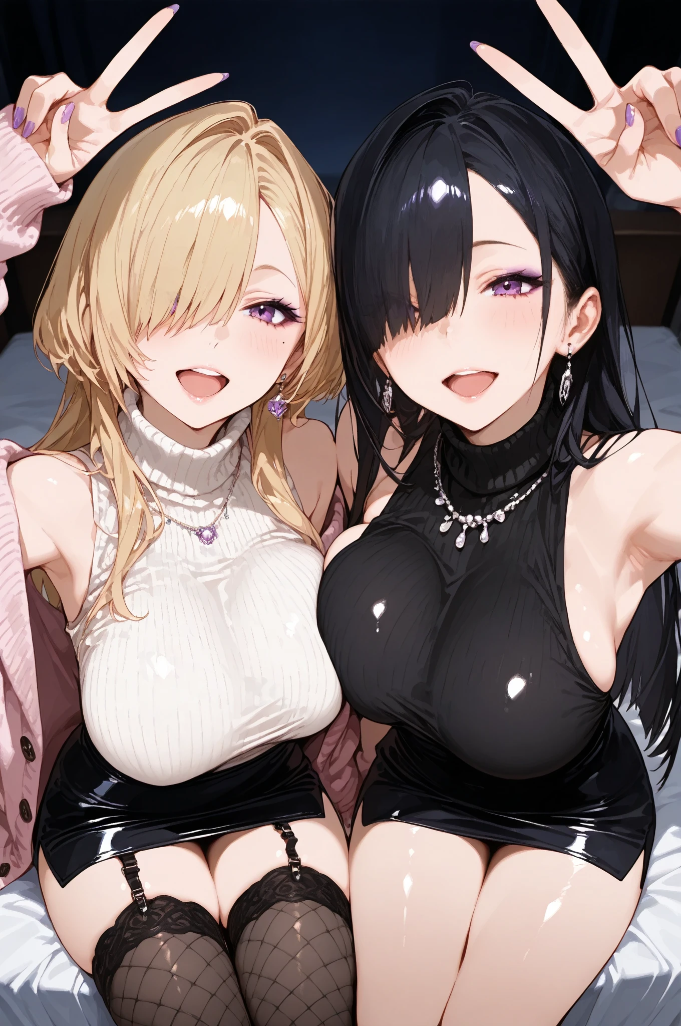 (((One Woman))),(Highest quality,4K,8k,High resolution,masterpiece:1.2),Very detailed,(current,Realistically,Realistically:1.37),Ultra HD face, (((Lower Body))), Akiyama Rinko, High heel boots, Bondage, Shiny clothes, fishing net, , Overwritten, , incision, Covering the belly button,Long white hair, Through the bangs, ponytail, Blue Hair, 1 sister, Lesbians all over the world, masterpiece, Highest quality, Great cleavage, Beautiful Scrupulous Eyes, Scrupulous,Blushed, Lop, , Plum, Crispy, , White skin, Huge , Swelling like crazy, Large shoulder blades, large  and thin waist,,,, The pelvis is larger than the shoulder blades, Fitness Model, Red cheeks, breathe, Sweaty, Soaking wet, Wheezing, Shy and nervous expression,