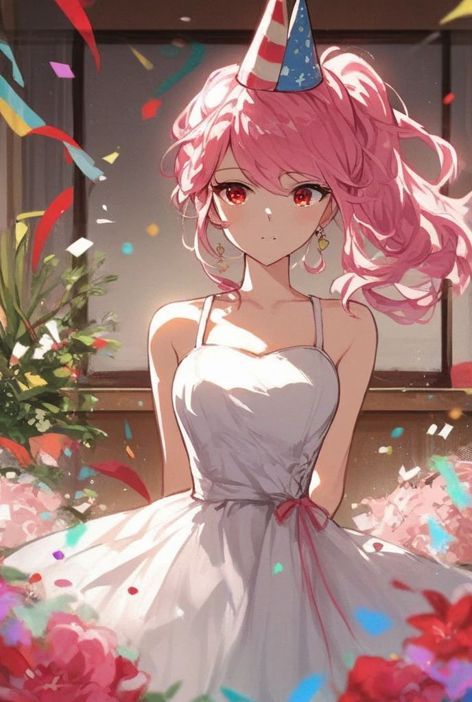 1girl, solo, best quality, masterpiece , Ruby Hoshino,  hair ornament, sparking eyes, star on eye, (star on right eye:1), (dress:1.4), (concert1), on the stage,