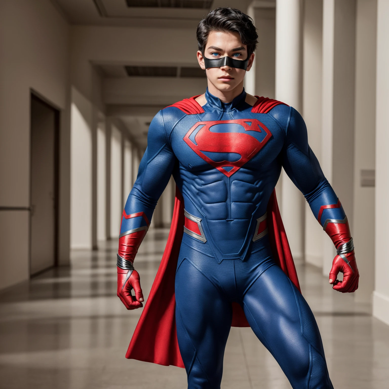 Cat in the super man suit 