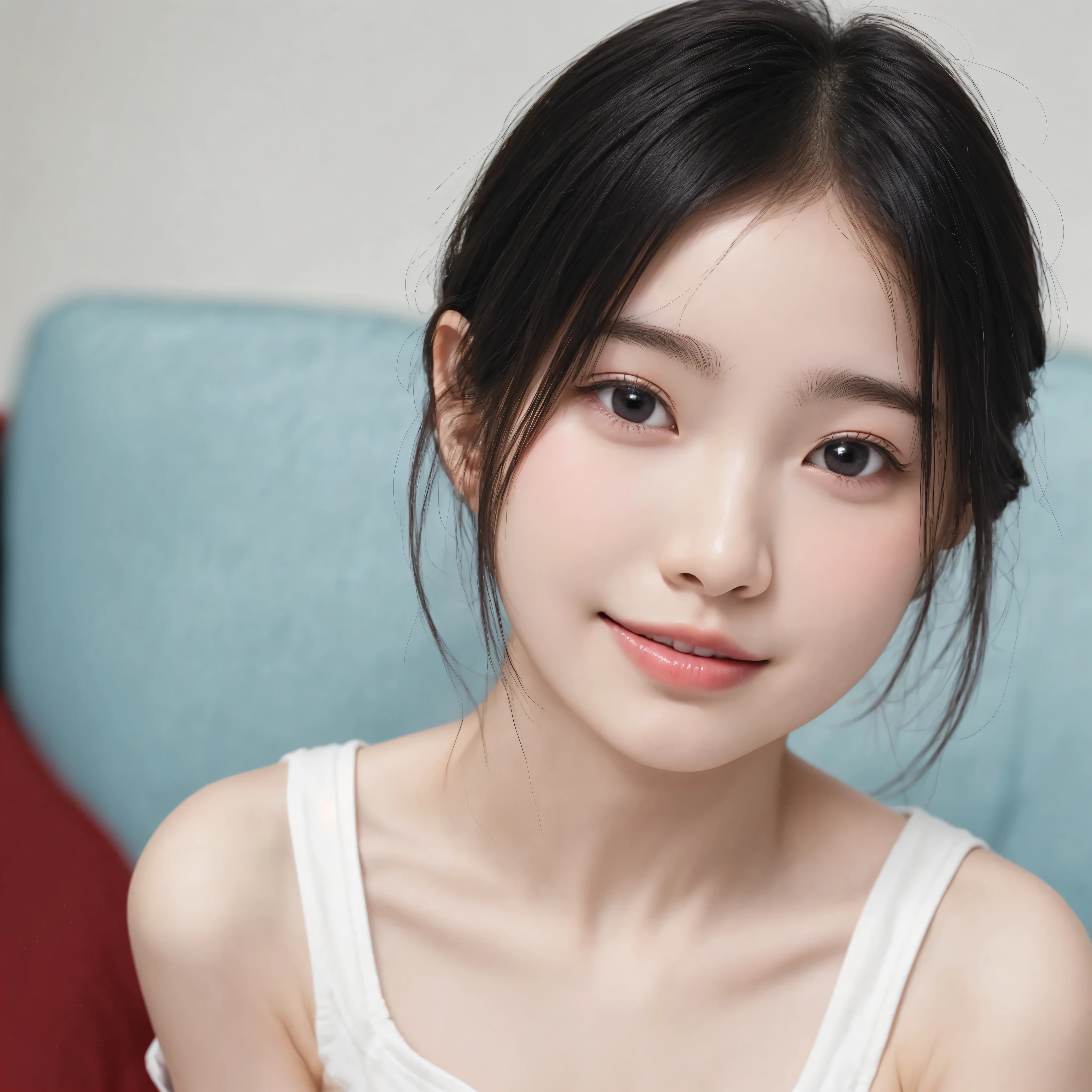 ((and up to a sign with ghosts)), ((PHOTO QUALITY)), (detail), perfect face,11 years old ,white skin,white shoulders,Nipples,(smile:0.5),Cute Girl,(skinny:1.1),(Slim:1.5)