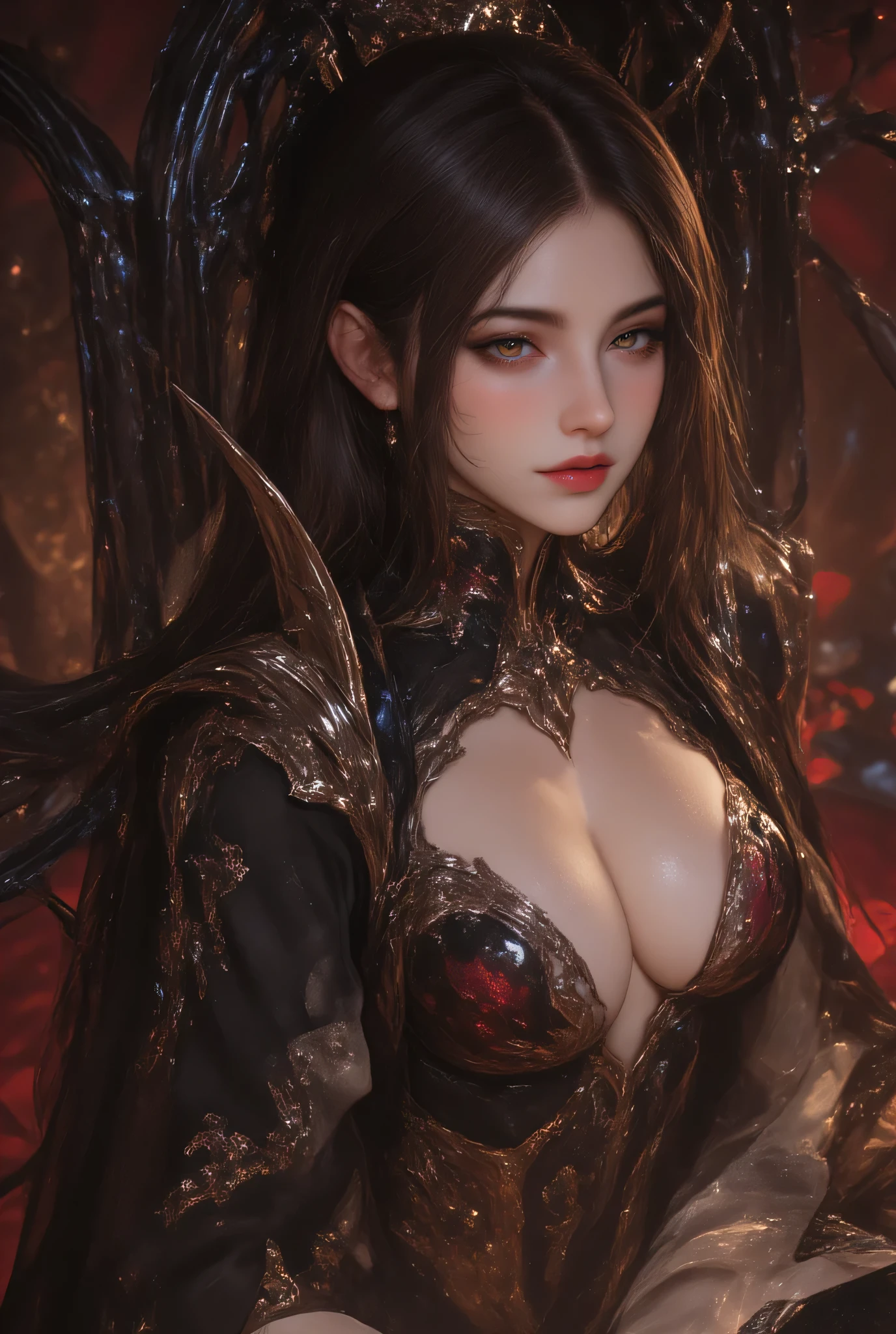 Evolution is the increase of complexity of complex systems., Holy Sexy Elf, Big Breasts, Age 17, Dark Haired, Sexy Pose, Fearless Smile