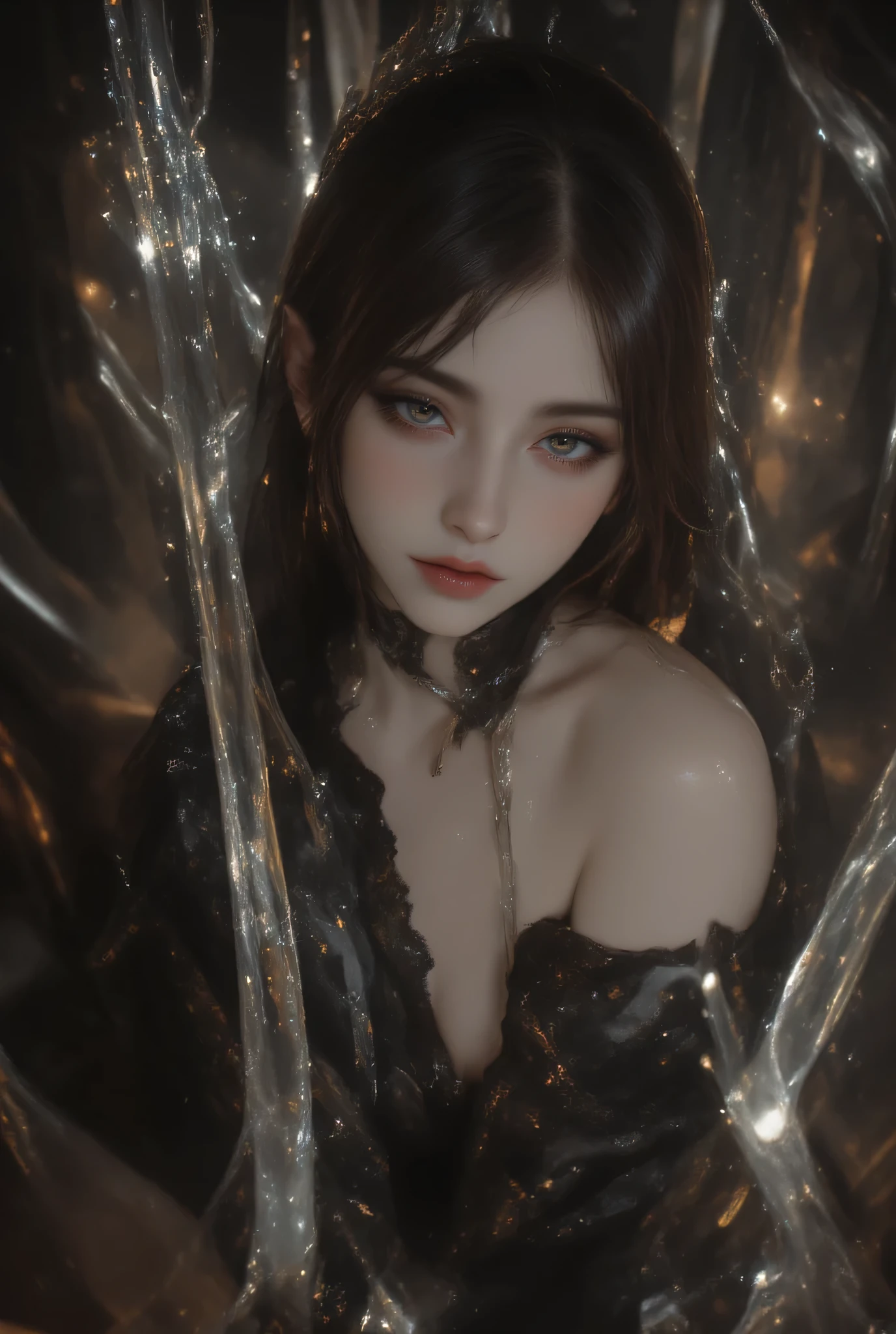 Evolution is the increase of complexity of complex systems., Holy Sexy Elf, Big Breasts, Age 17, Dark Haired, Sexy Pose, Fearless Smile