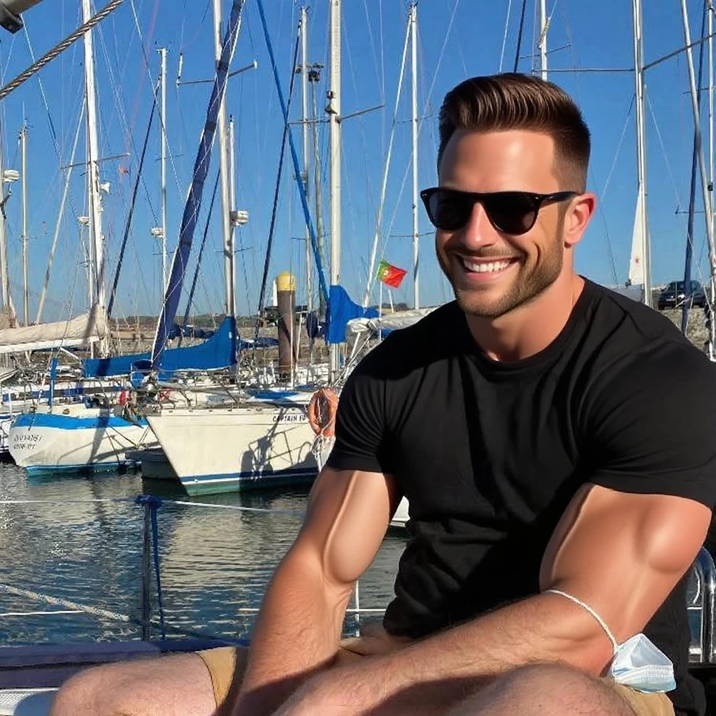 30 years old,One Man,The Face of America、???????。Black ??????,Sandy Beach、Sit with your ????????? open、muscle、????? hair、pubic hair、Solid system、Sweat、Gay ,Very Very Short Hair、Stubble,Handsome、The ?????? area is bulging。The ?????? area is bulging、pubic hair、smile