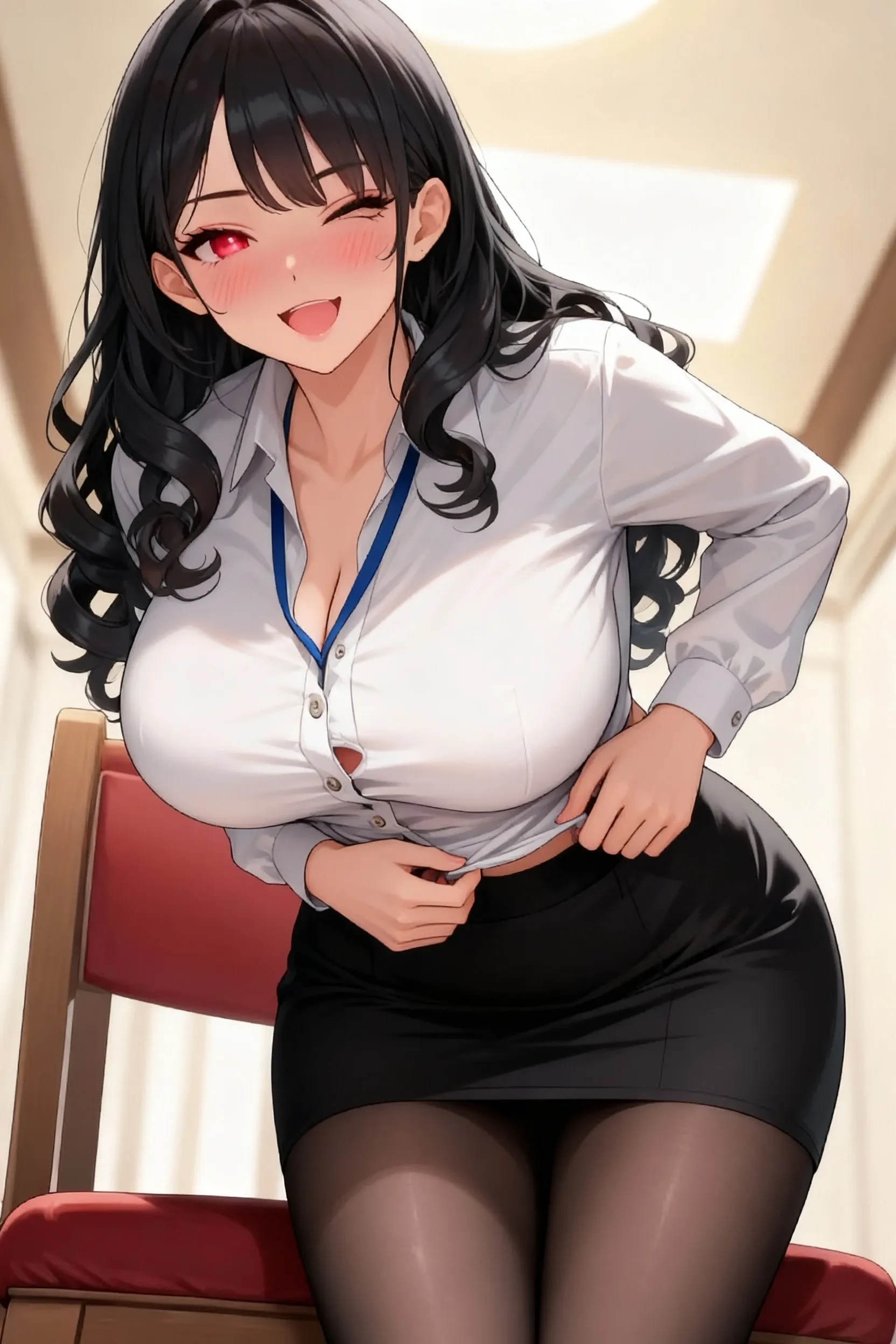 teacher、One Woman、Adult women、Many students、Beauty、女teacher、Wearing a vest、Condescending face、Wavy Hair、Numerous crowds、School、classroom、blouse、Tight Skirt、短いTight Skirt、Skirt with slits、タイトなblouse、Age 25、blouseのボタンを外している、Looking down at the viewer, Long Hair, Highest quality,smile,black lace panties、Plump thighs、???????????、Big ???、 Black Hair,My thighs are steaming between my legs 、Black Pantyhose、panties under pantyhose、Angle from directly below、Spread your legs、Acme convulsions、??????? sound effects、Naughty sound effects、Sweaty ??????、Spread your legs教壇に座る、Spread your ?????????、People around me々Staring at her、????????????、????? POV、Put your hands on your ??????、指で????????????、The man has an ????????、Men point their ??????? at women