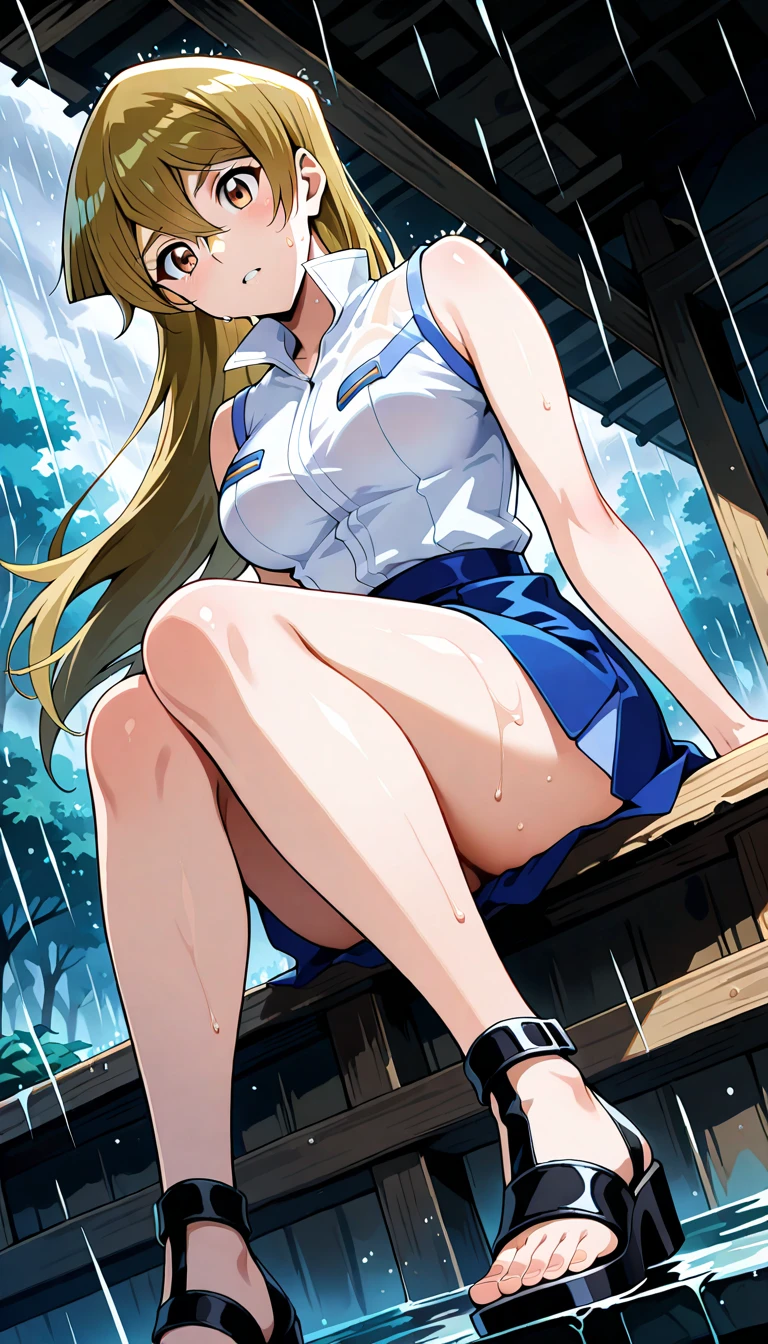 One Woman、beautiful girl、high school girl、Polo shirt、mini skirt、Tight Skirt、Sun visor、ponytail、Long Hair、Hit a nice shot、Golf course、Have golf clubs、golf bag、Next to me is a perverted caddy、A packed audience、Highest quality,、blonde、Golf Shot、Sweaty body、Hunchback、Professional Golfer、Black panties、Angle from directly below、US Open、Big smile、Spread your legs、Angle from directly below、Being seen at close range