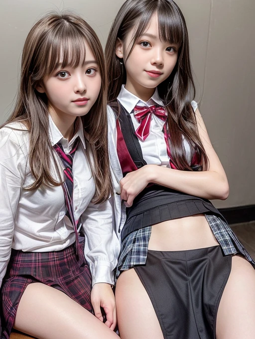 8k, RAW portrait (Japan人女性),masterpiece、Photoreal:1.3、realistic, ultra high resolution, highest quality, real life photos ,( in the evening :1.1),
((((2 girls:1.5)))), (((Two girls showing off their panties in the room)))、(beautiful face:1.1)、Japanの2 girls,((Two Japan High School Girls))、((2 real high school girls))、((Japan High School Uniforms:1.6))、In the classroom、 ((dark brown eyes:1.2))、(realistic skin texture:1.3)、(An immersive atmosphere:0.8、chiaroscuro:1.2) 、(look viewer:1.3)、((embarrassed look))、((blush:1.3))、((from belowの天井:1.2))、(smile:1.2)、((((wearing very small silk panties))))、((panty shot))、((woman rolling up her skirt))、((from below:1.15))、((panties close up:1.49))、(( shot))、((Japan'Super cute :1.4))、((spread your legs to the side:1.4))、(( stain:1.5))、