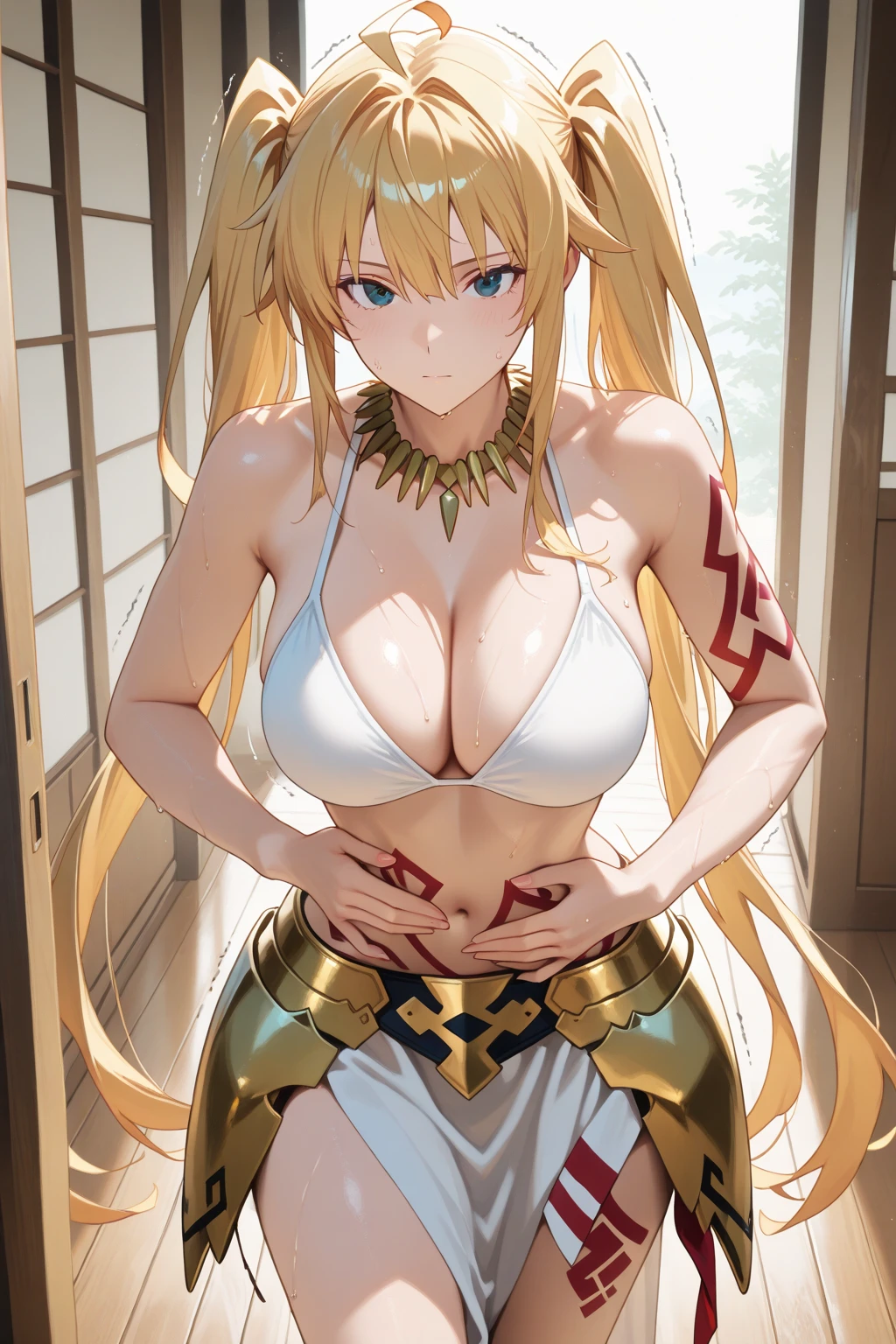 masterpiece, best quality, beautiful art, high resolution, well formed hands, body and fingers, 1 woman, solo, Rit , grown up, arabian belly dancer, adult, large and round breasted, cleavage, hair ribbon, full body,  and skimpy arabian belly dancer outfit , gorgeous legs and thighs ,ryona , in peril, she is being beaten up by her opponent, she is knocked down and she is slapped in the face , she is pushed ,  being humiliated by her opponent, receiving the impact of her opponent's attacks, closed eyes, screaming in pain and agony, heroine in peril, ryona and perilous scene, bouncing , weak and helpless, martial arts tournament on the beach                                                                     