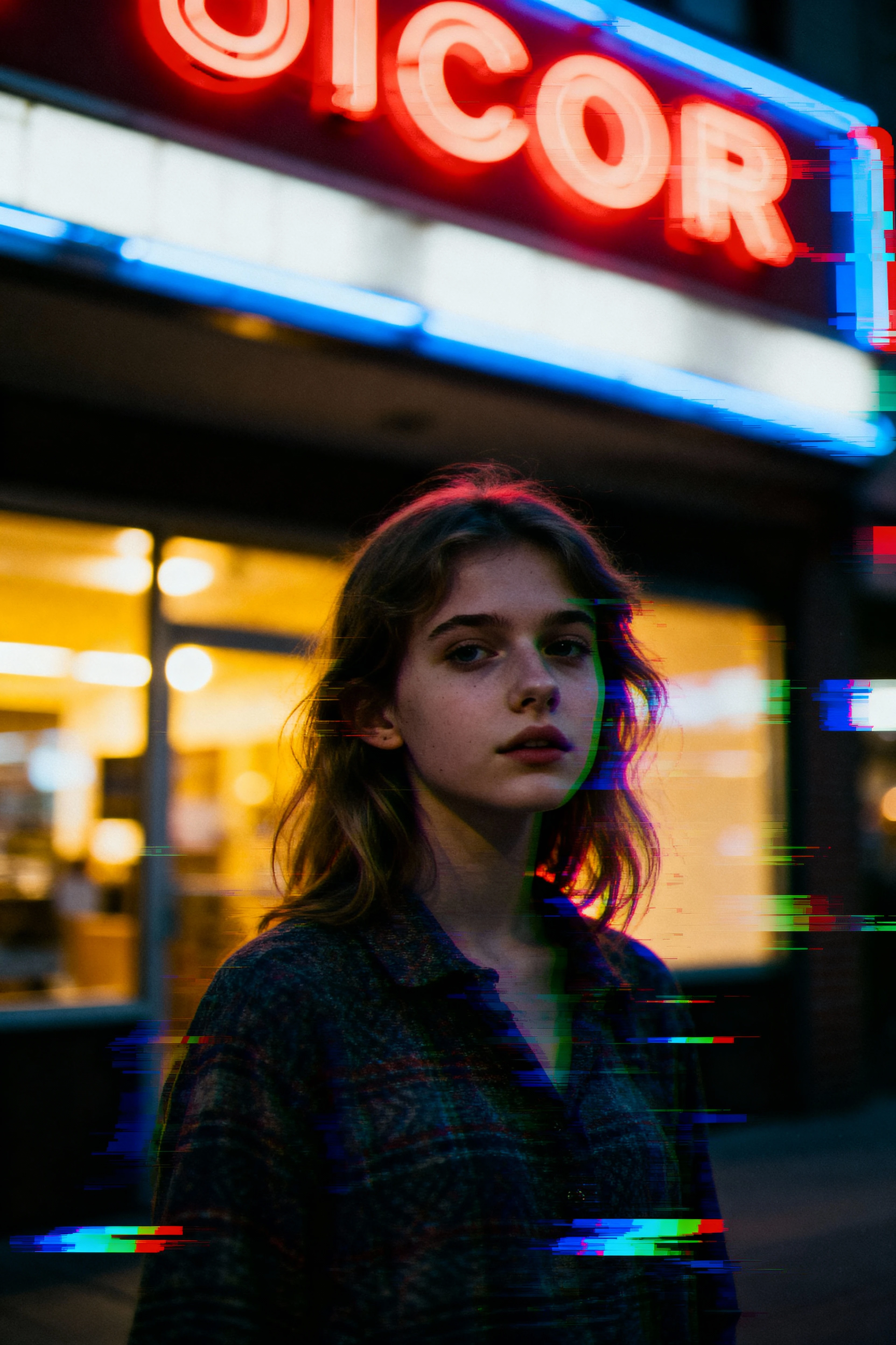 natural skin AI retouching example