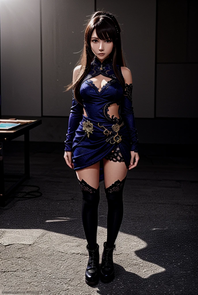 Ancient Roman hall, black and white tiles, broken glass, floor reflection, blue starry sky, starry blue long-haired girl, absurdity, fantasy, cute, bright blue eyes, holding stars, dark colors, brilliant starry rivers, water, hazy beauty, confusion, dark, detail portrayal, light and shadow portrayal, artificial intelligence, science fiction, earrings, character focus, character highlights,